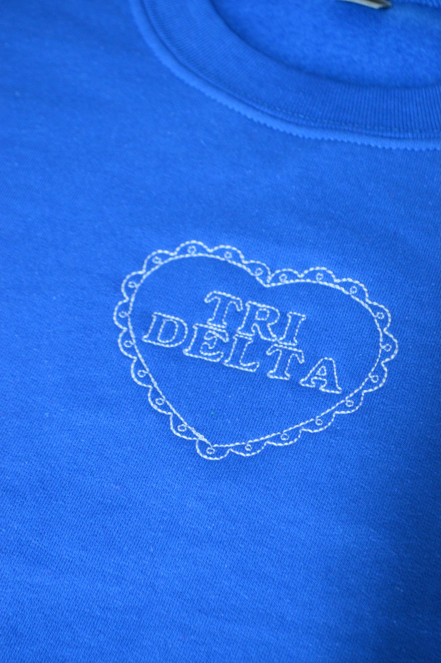 Tri Delta Heart Embroidered Crewneck