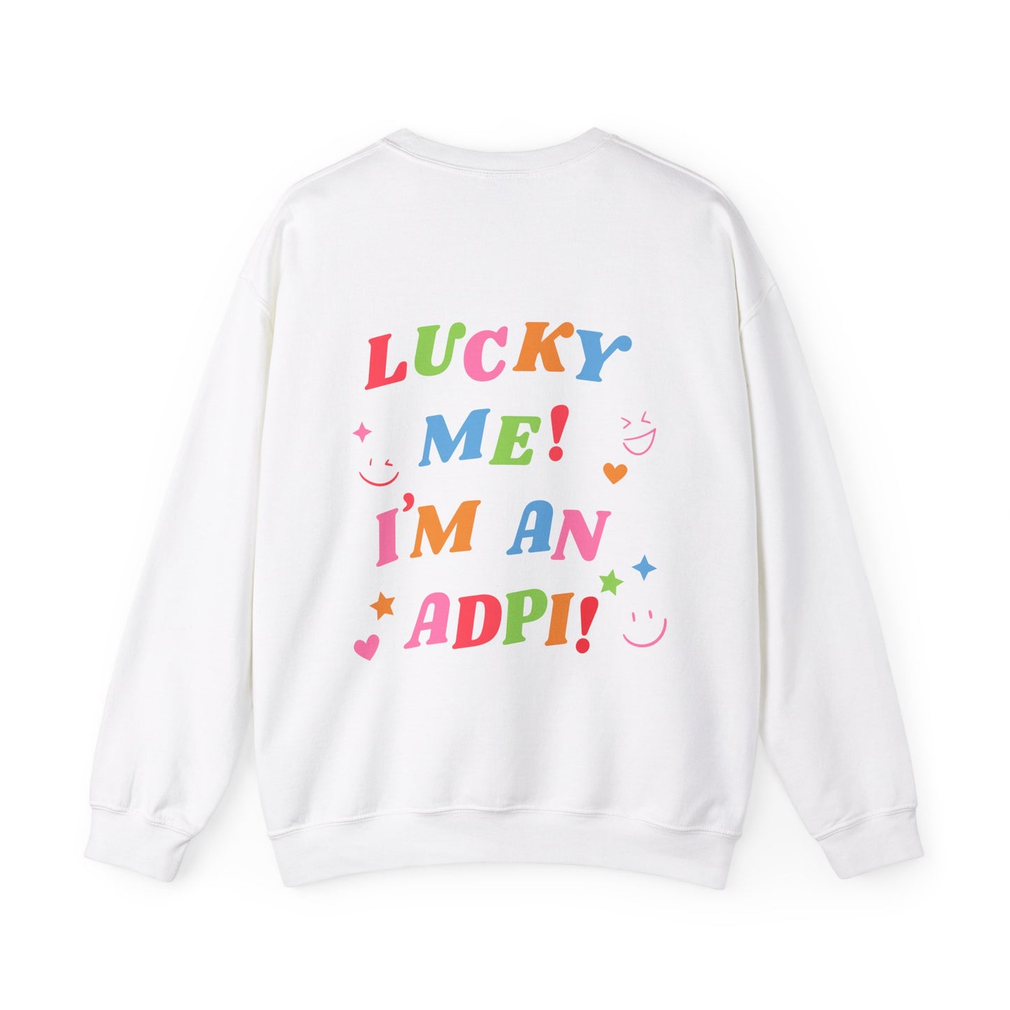 Alpha Delta Pi "Lucky me!" Crewneck Sweatshirt