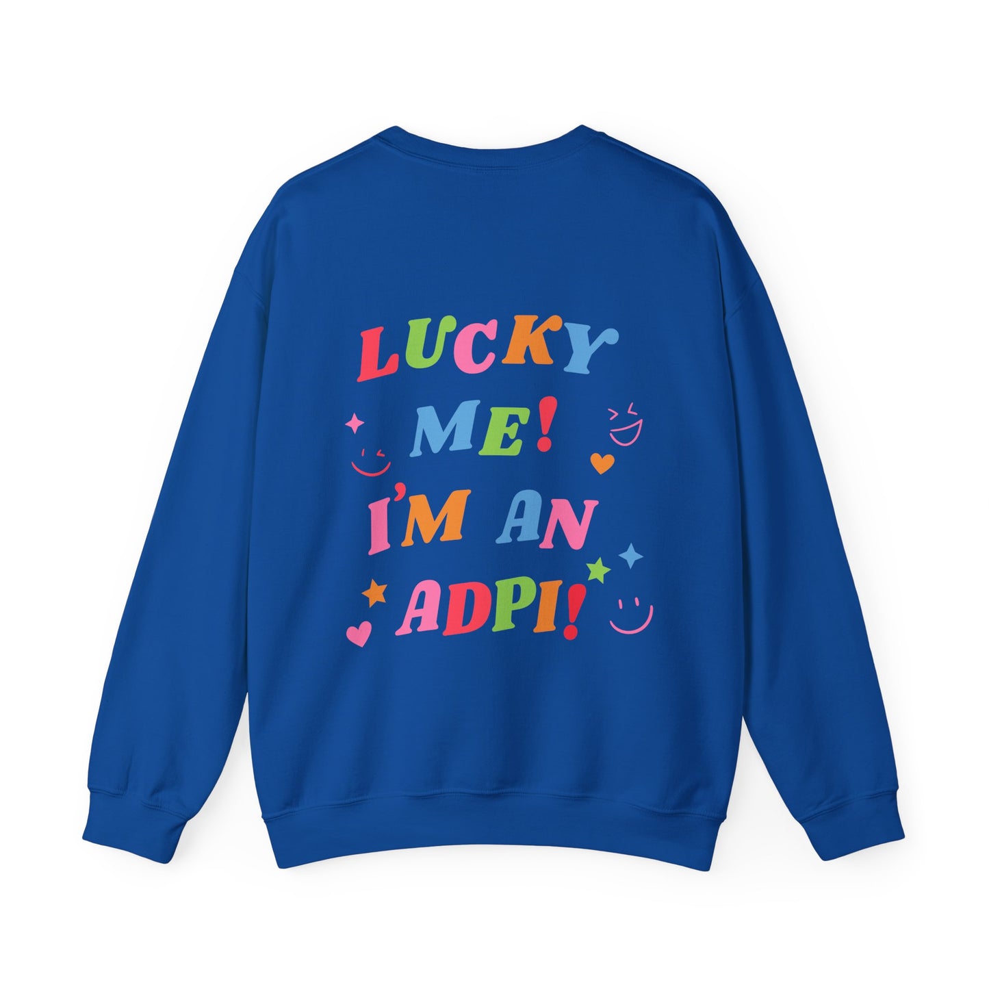 Alpha Delta Pi "Lucky me!" Crewneck Sweatshirt