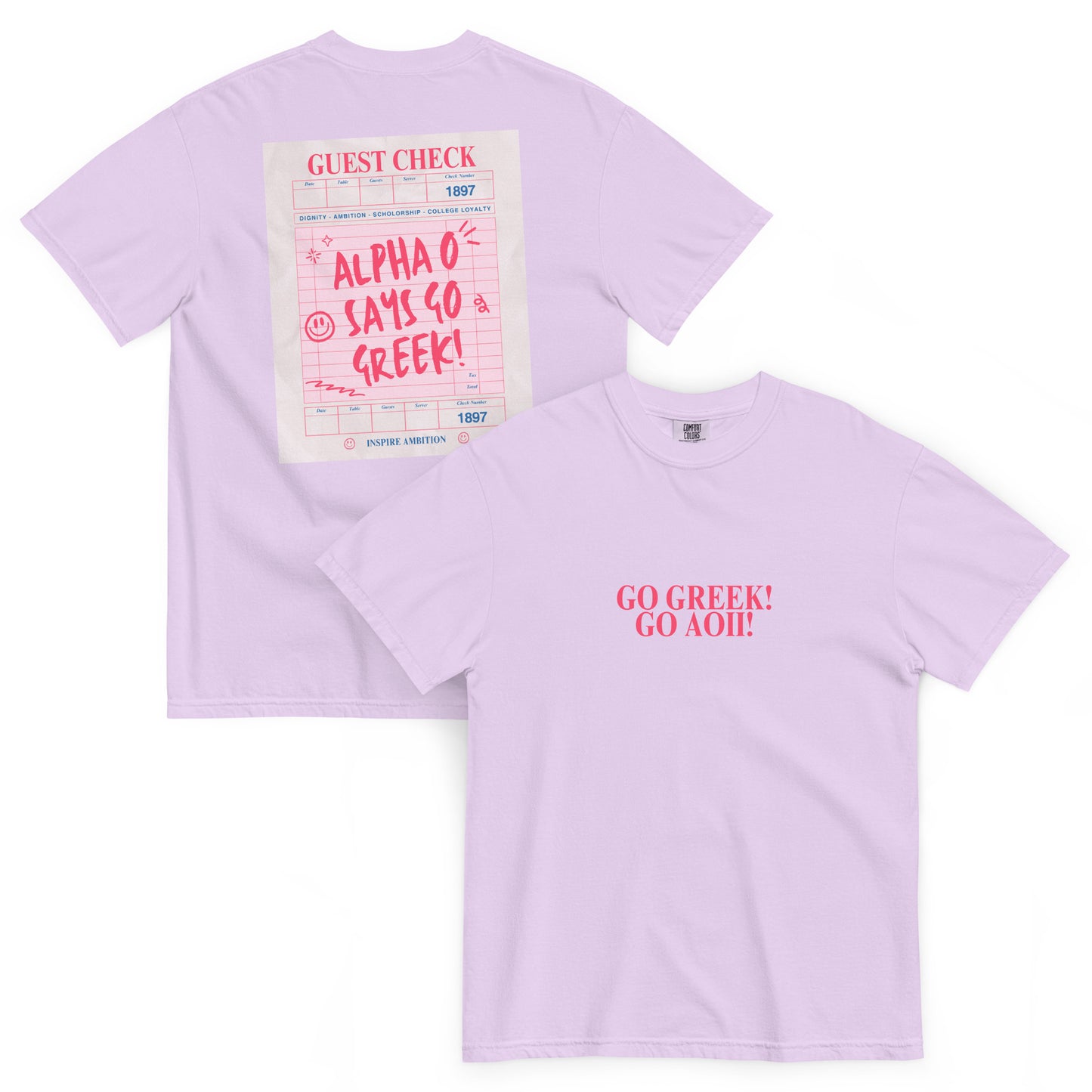 Go Greek Comfort Colors AOII PR Shirt