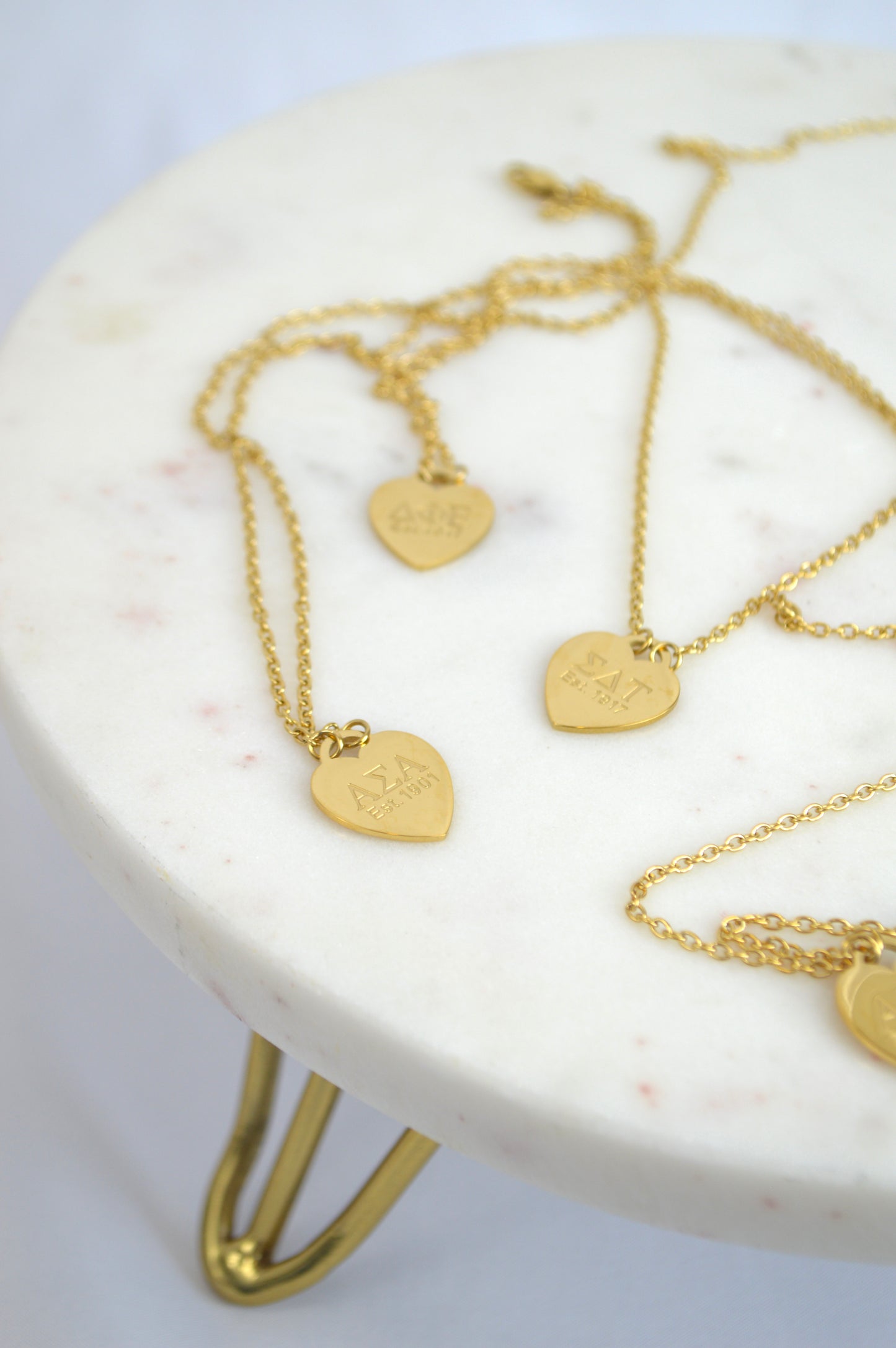 Theta Phi Alpha Sorority Heart Necklace