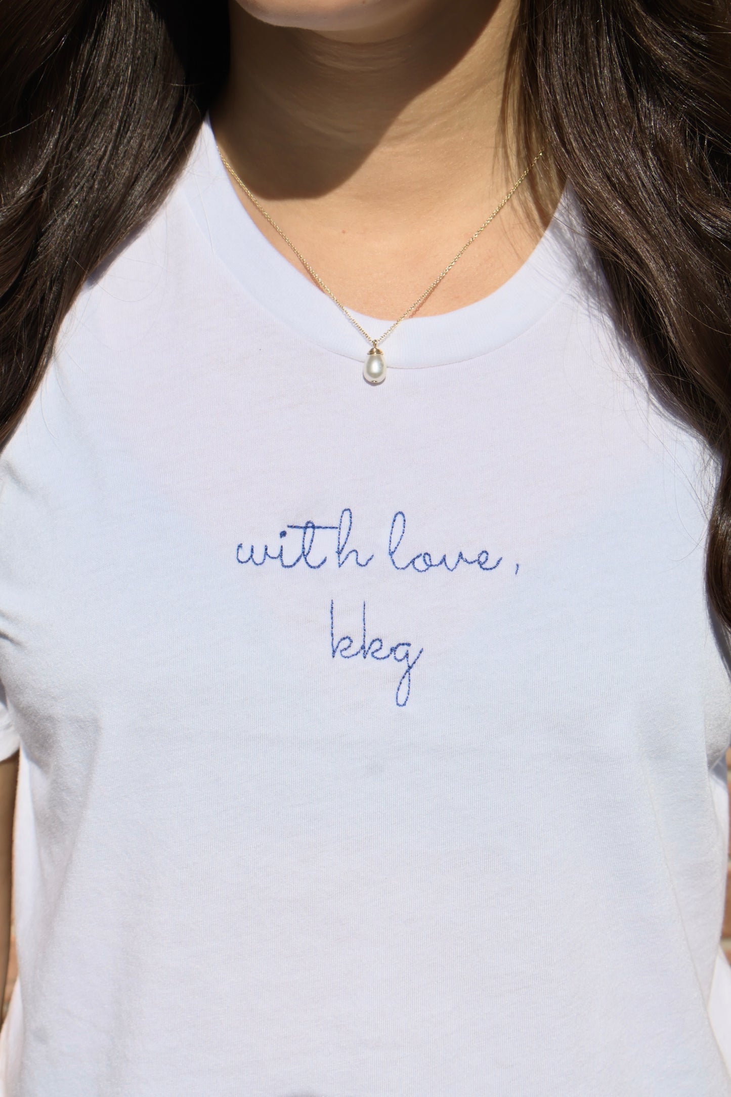 Kappa Kappa Gamma Embroidered With Love Cropped T-Shirt