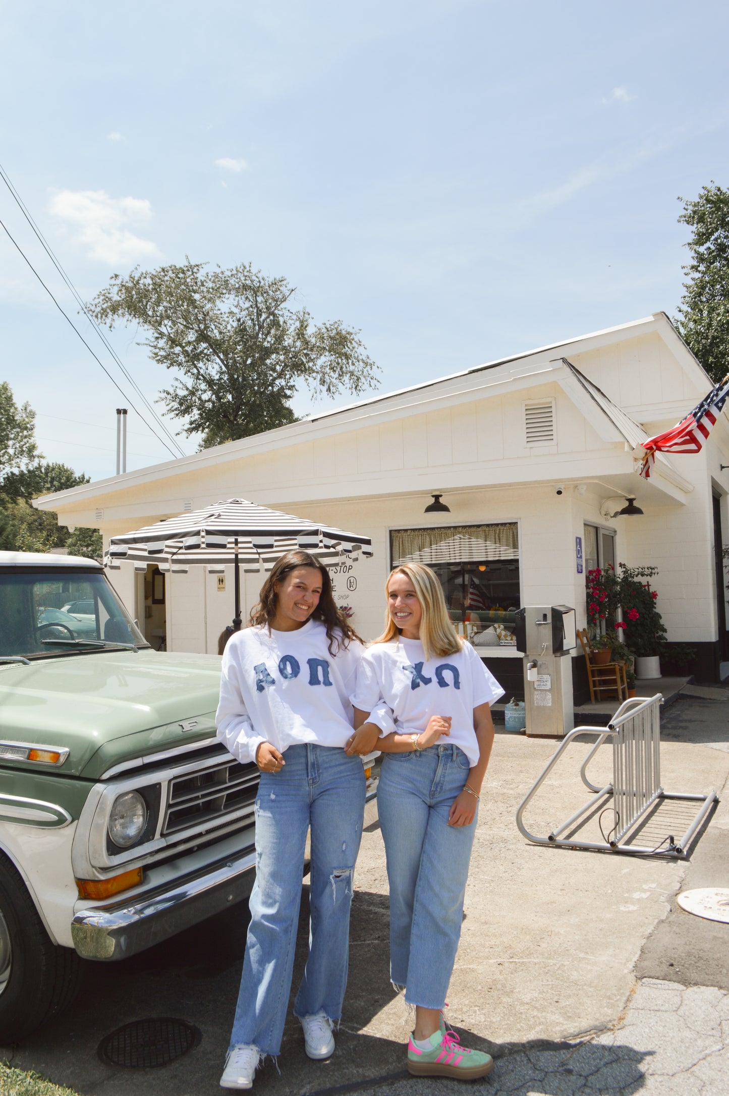 Denim Letters Sorority T-Shirt