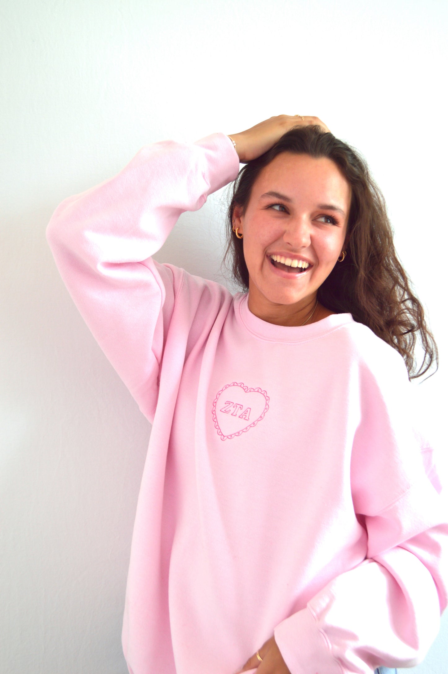 Zeta Tau Alpha heart crewneck