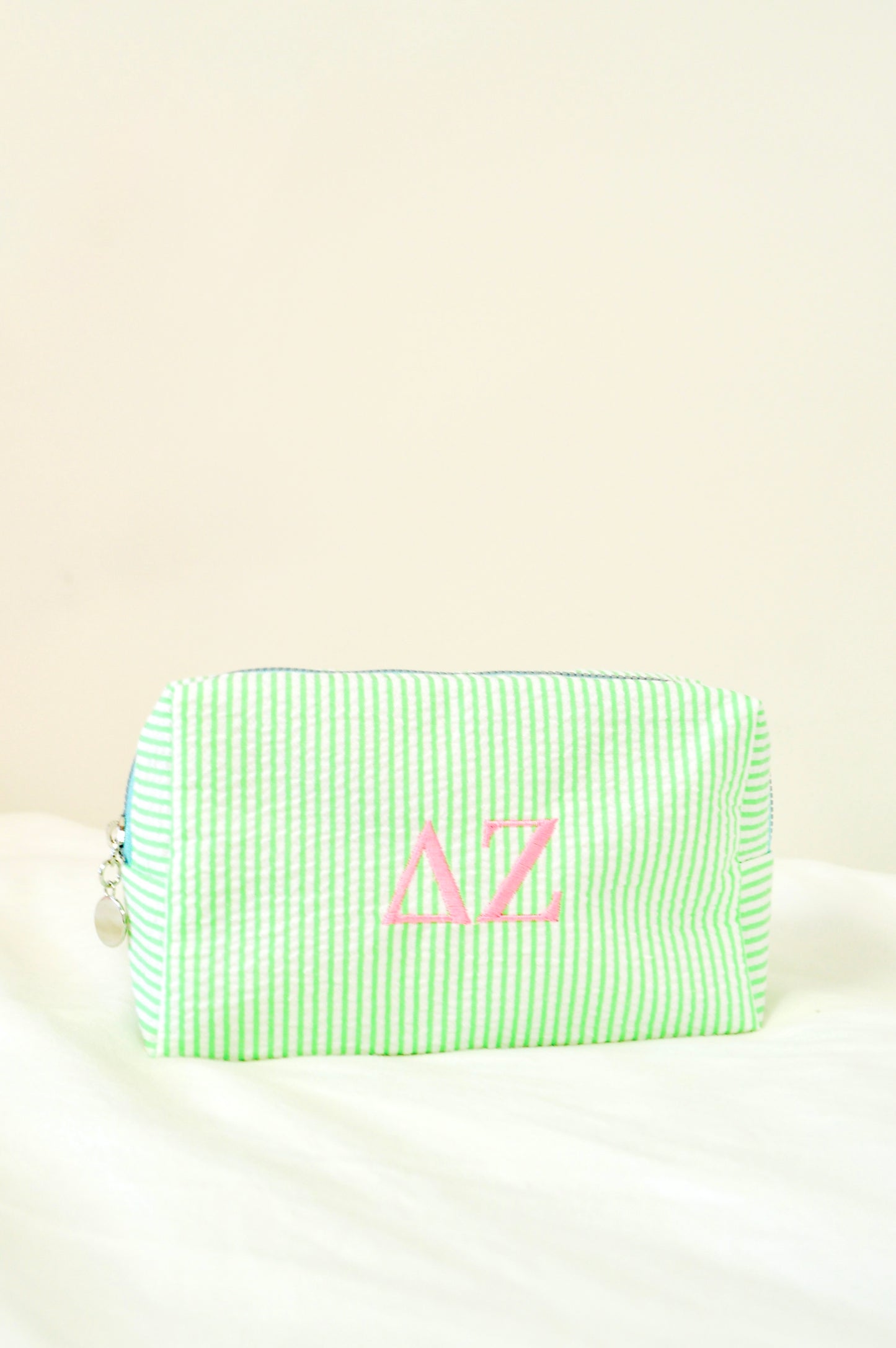 Delta Zeta Embroidered Sorority Cosmetic Bag