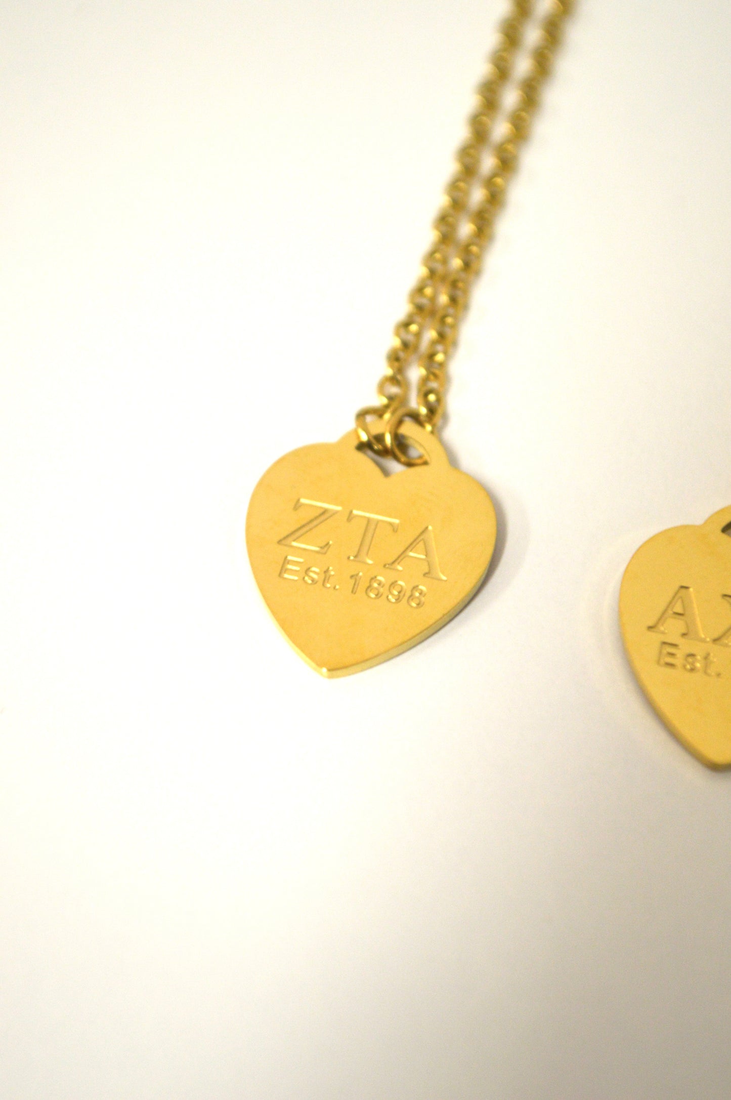 Zeta Tau Alpha Sorority Heart Necklace