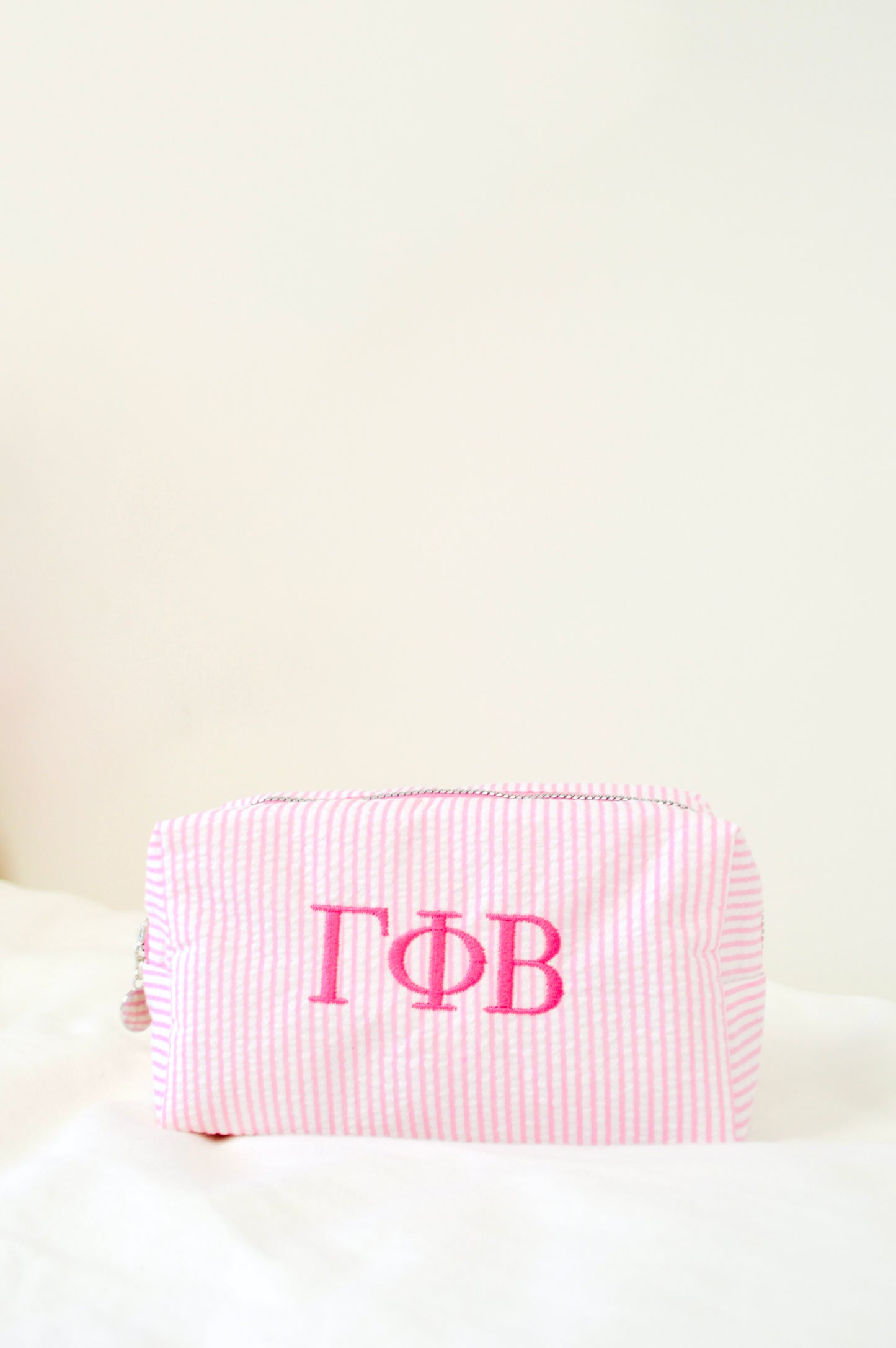 Gamma Phi Beta Embroidered Sorority Cosmetic Bag