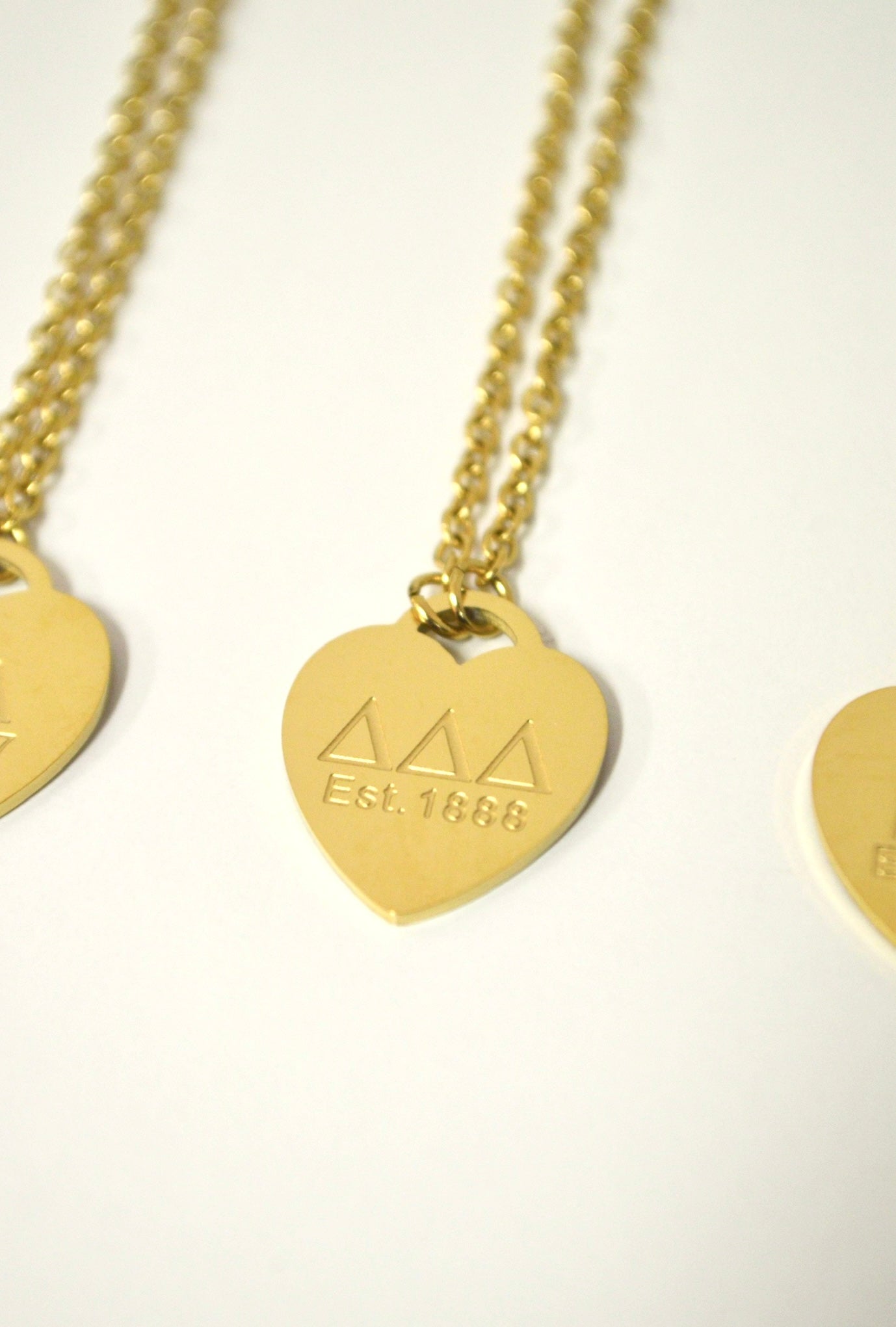 Tri Delta Sorority Heart Necklace