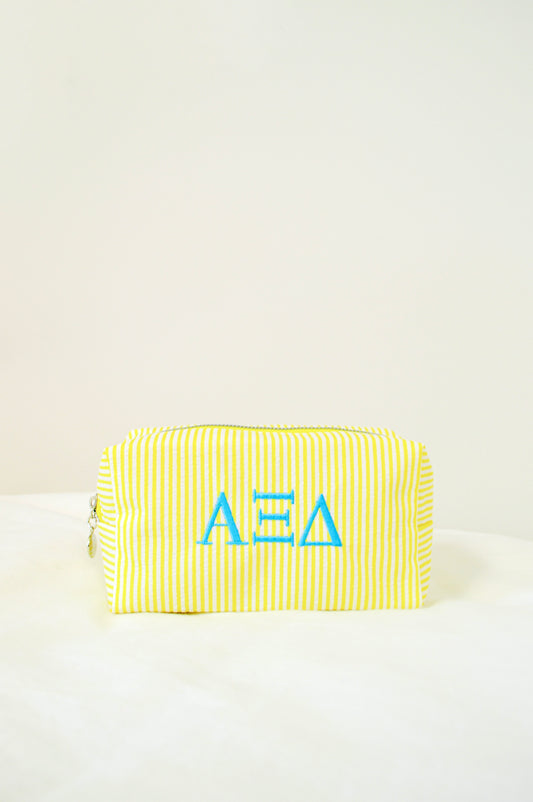 Alpha Xi Delta Embroidered Sorority Cosmetic Bag