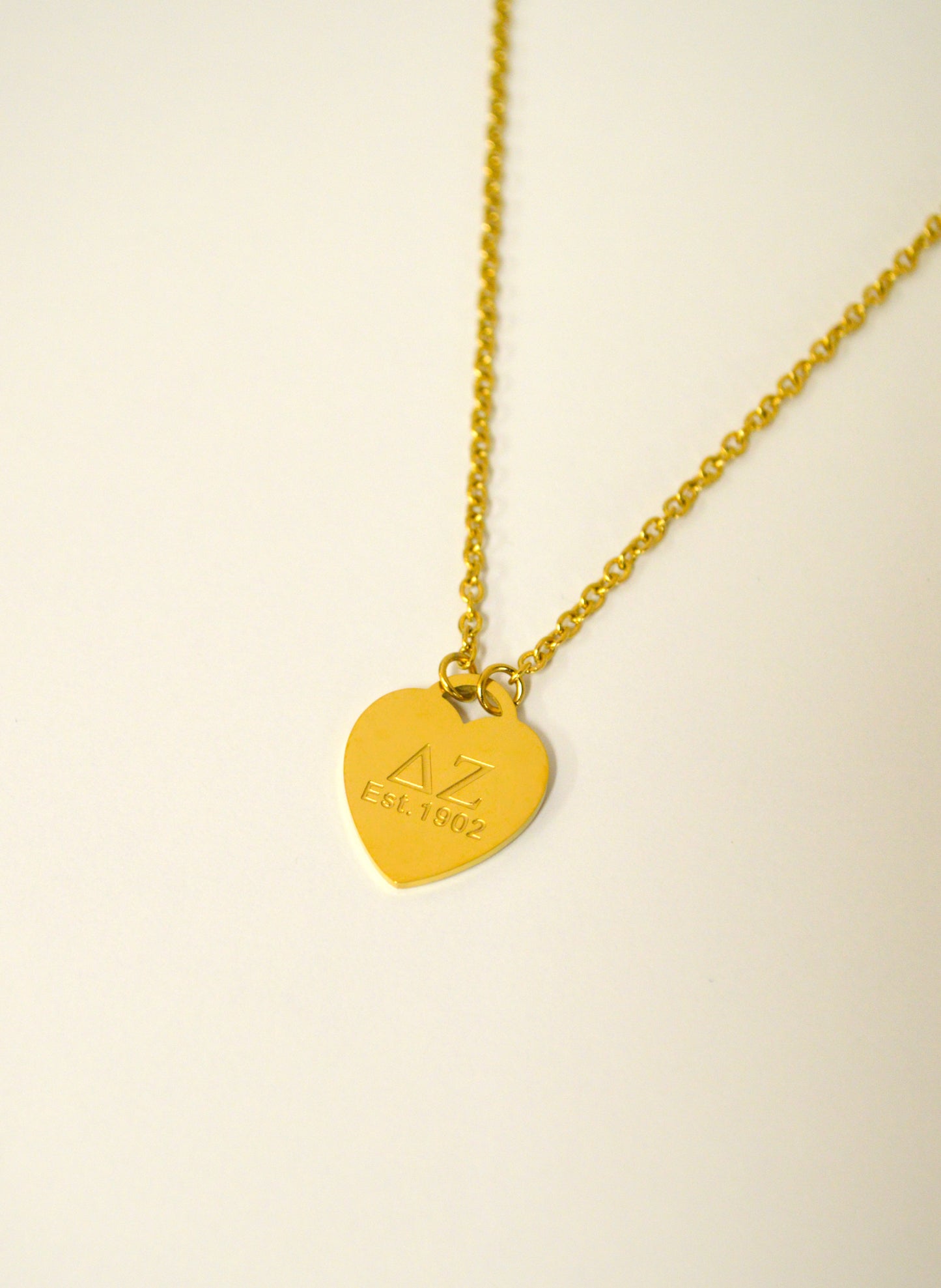 Delta Zeta Sorority Heart Necklace