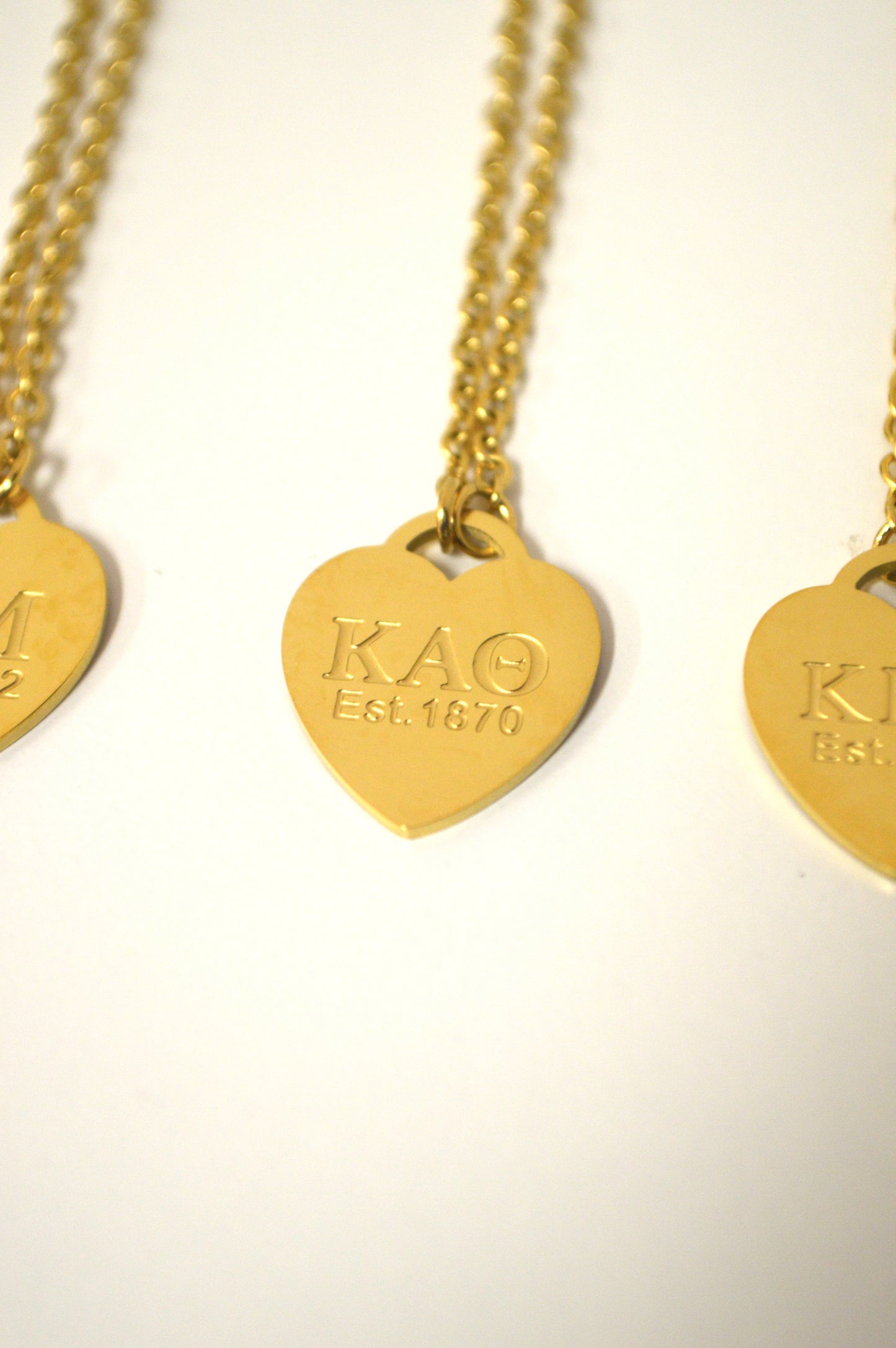 Kappa Alpha Theta Sorority Heart Necklace