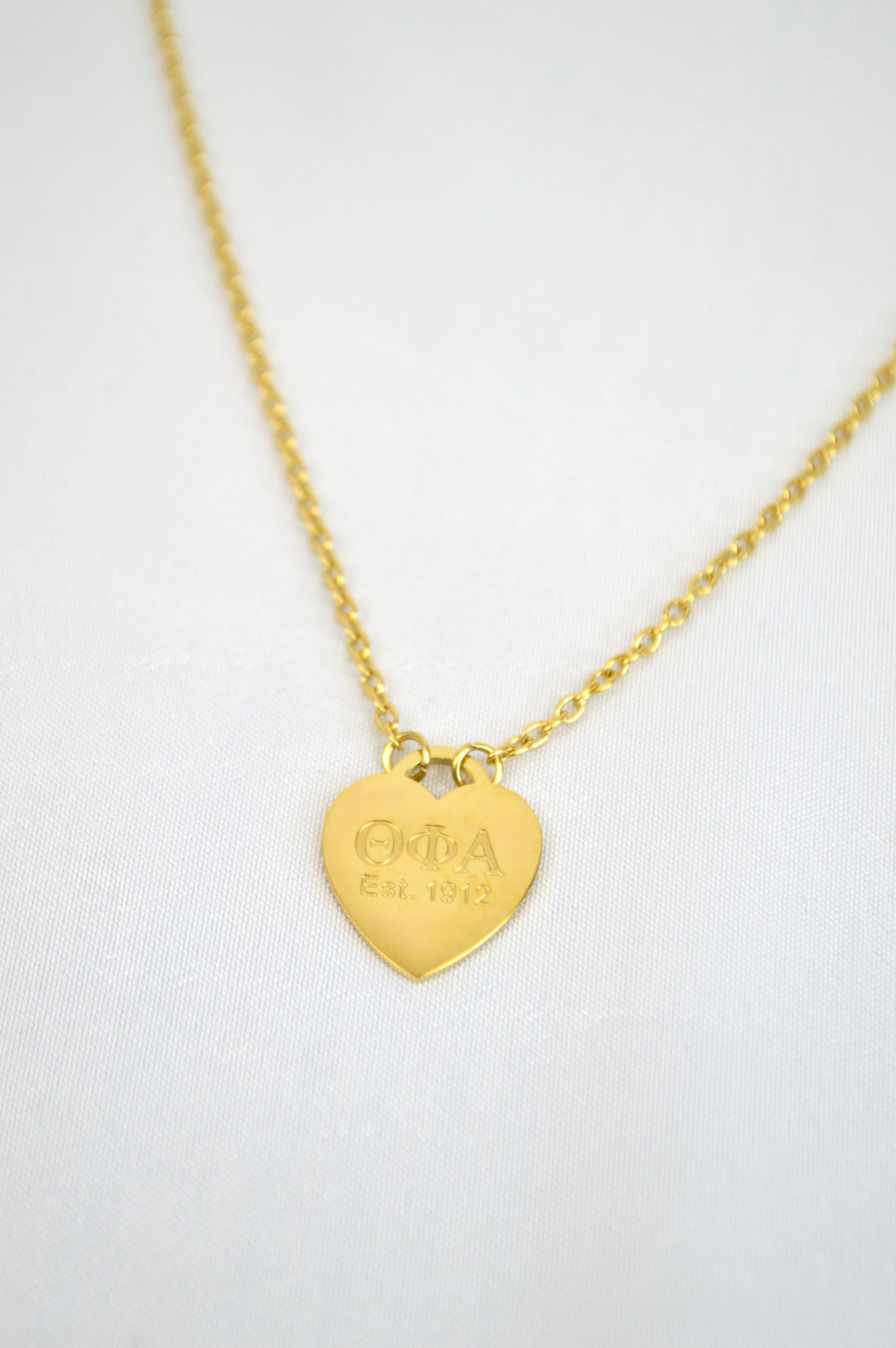 Theta Phi Alpha Sorority Heart Necklace