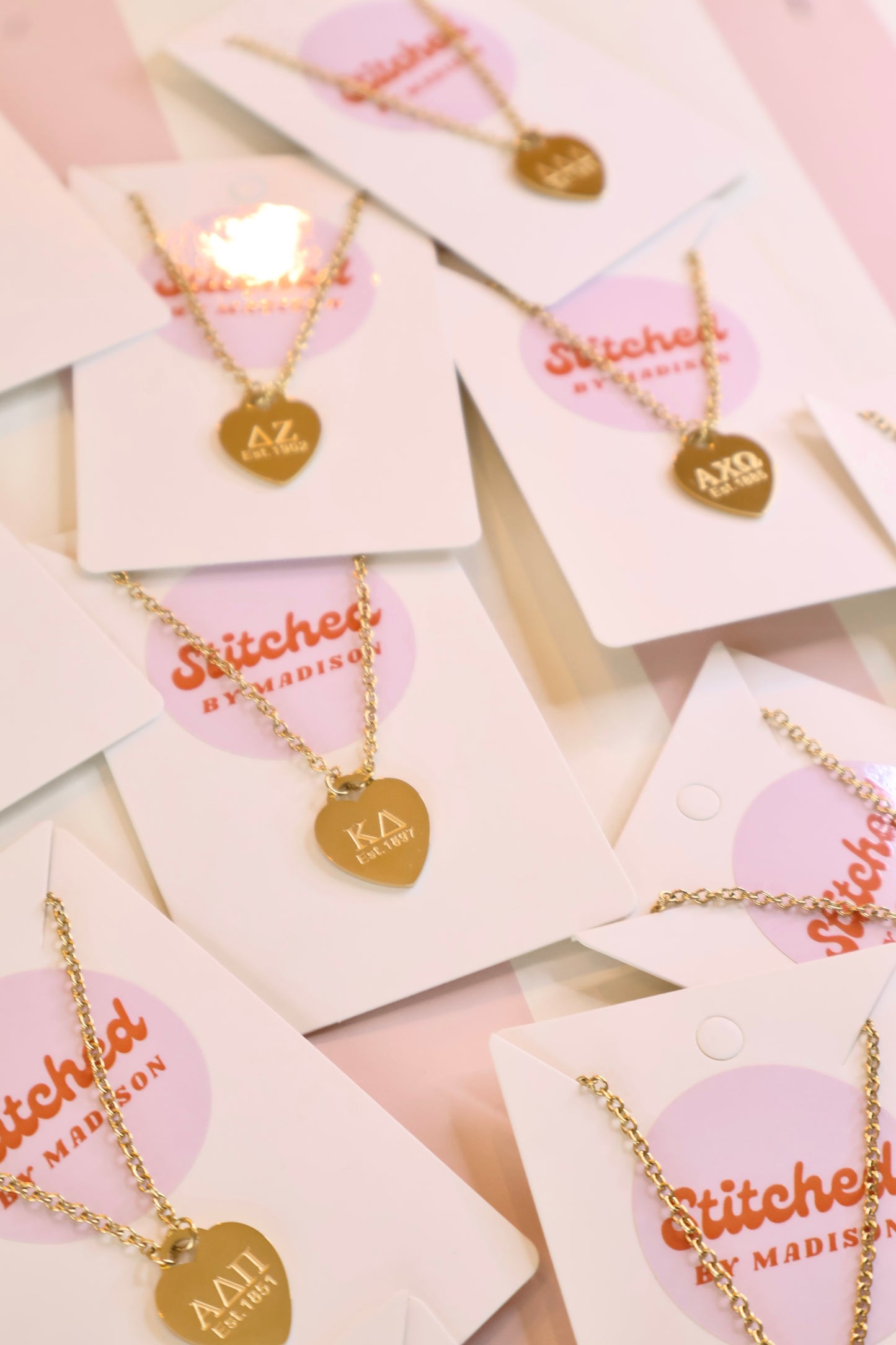 Kappa Delta Sorority Heart Necklace