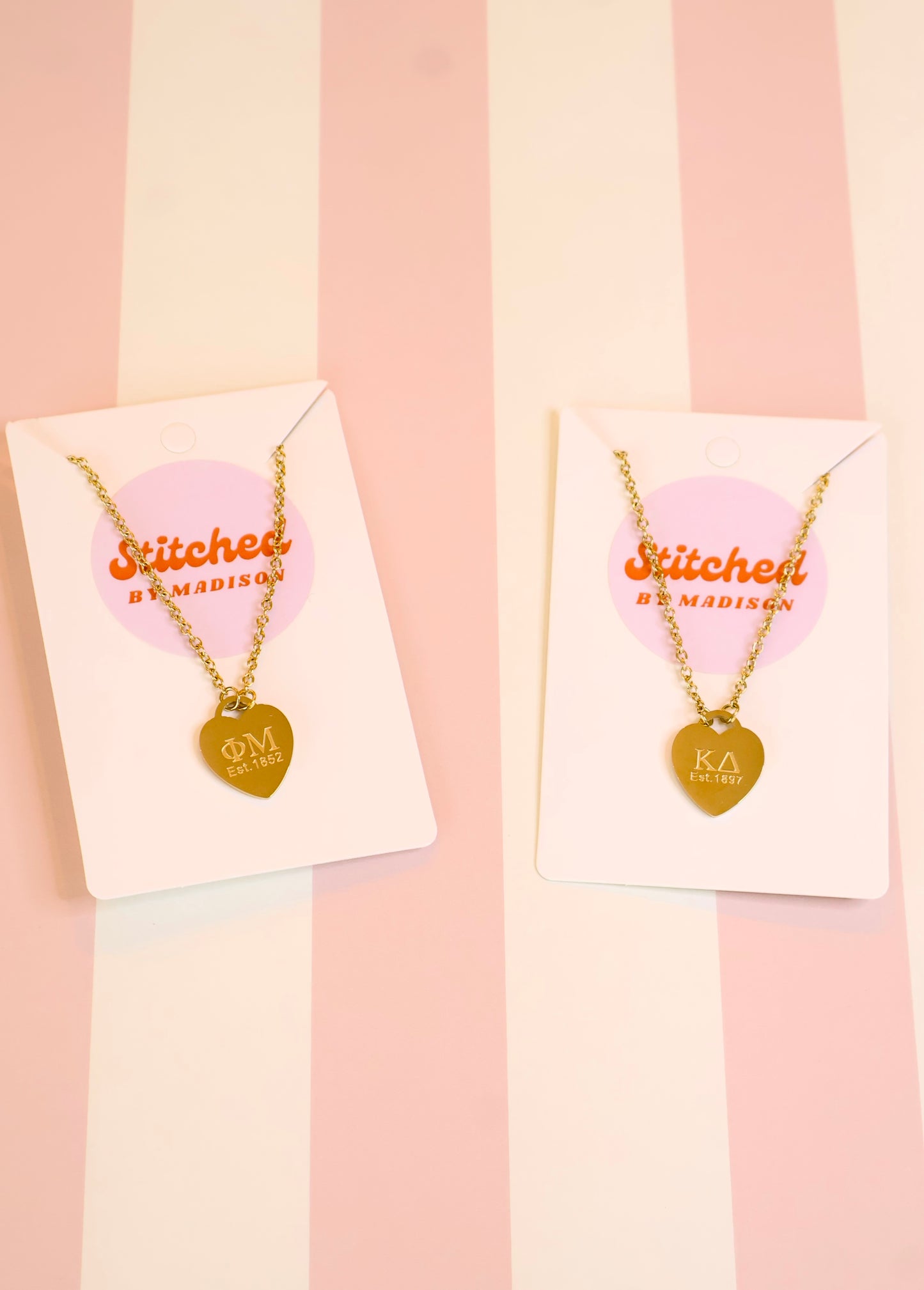 Kappa Delta Sorority Heart Necklace