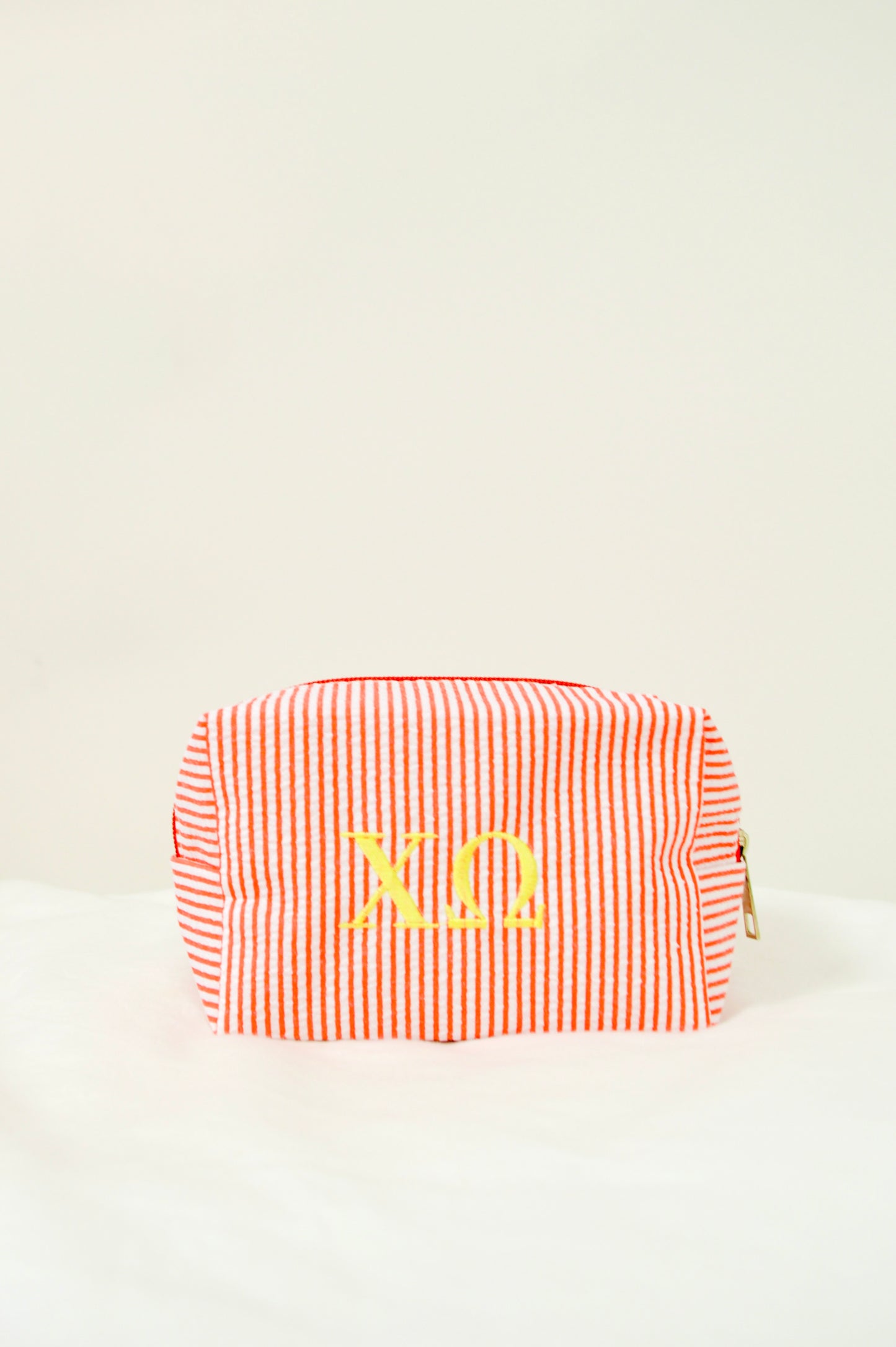 Chi Omega Embroidered Sorority Cosmetic Bag