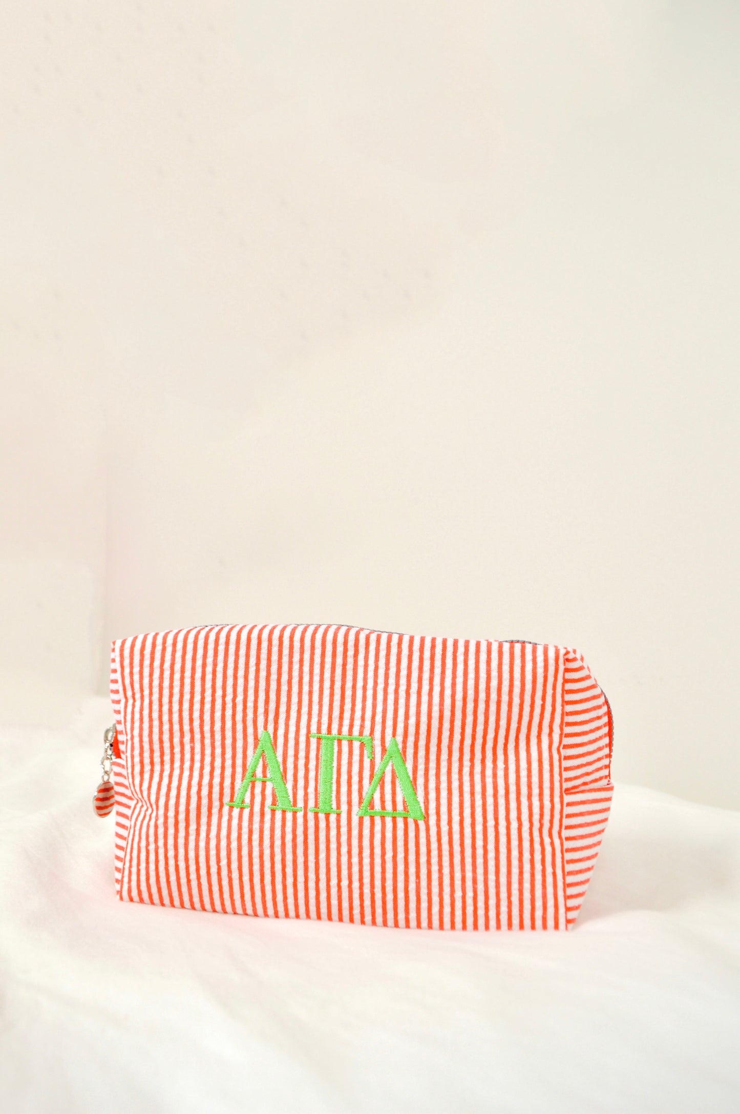 Alpha Gamma Delta Embroidered Sorority Cosmetic Bag