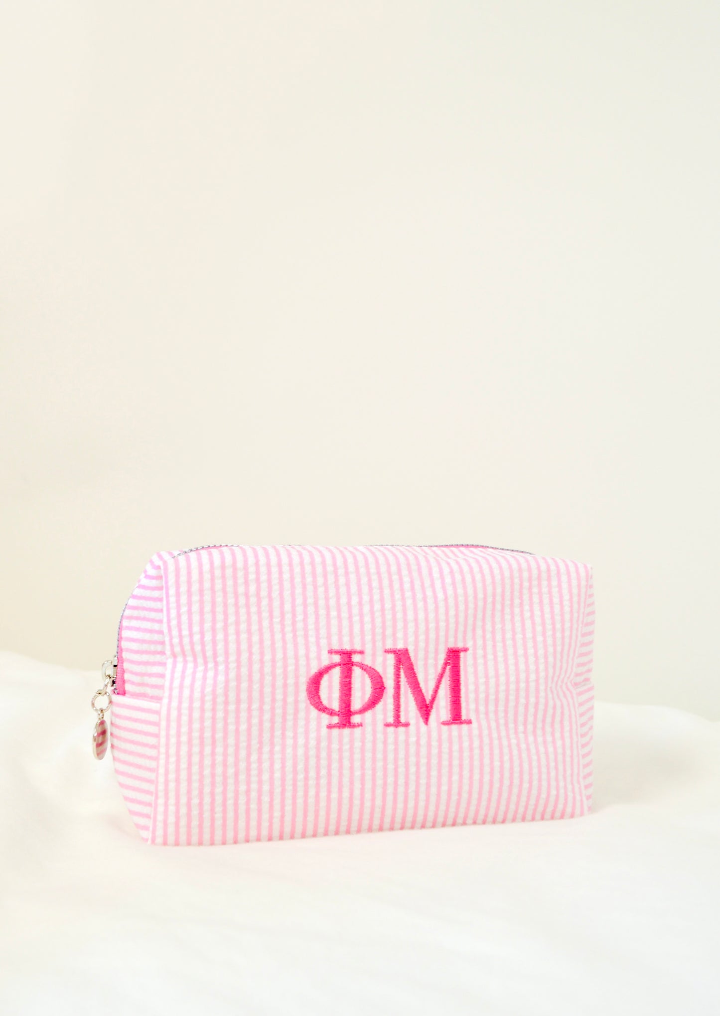 Phi Mu Embroidered Sorority Cosmetic Bag