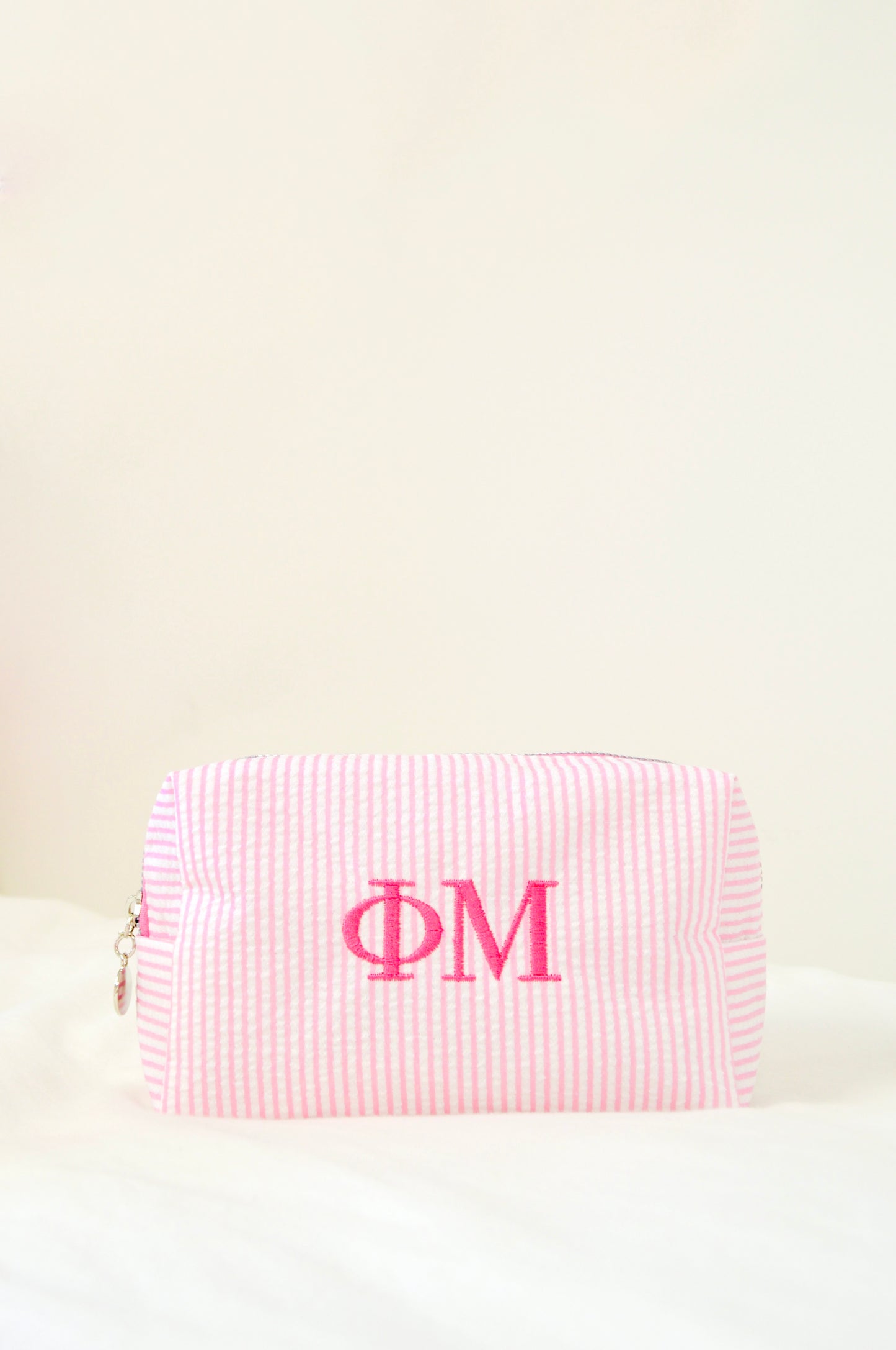Phi Mu Embroidered Sorority Cosmetic Bag