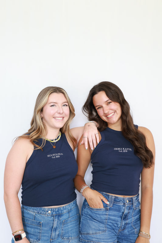 Sorority Signature Embroidered Tank