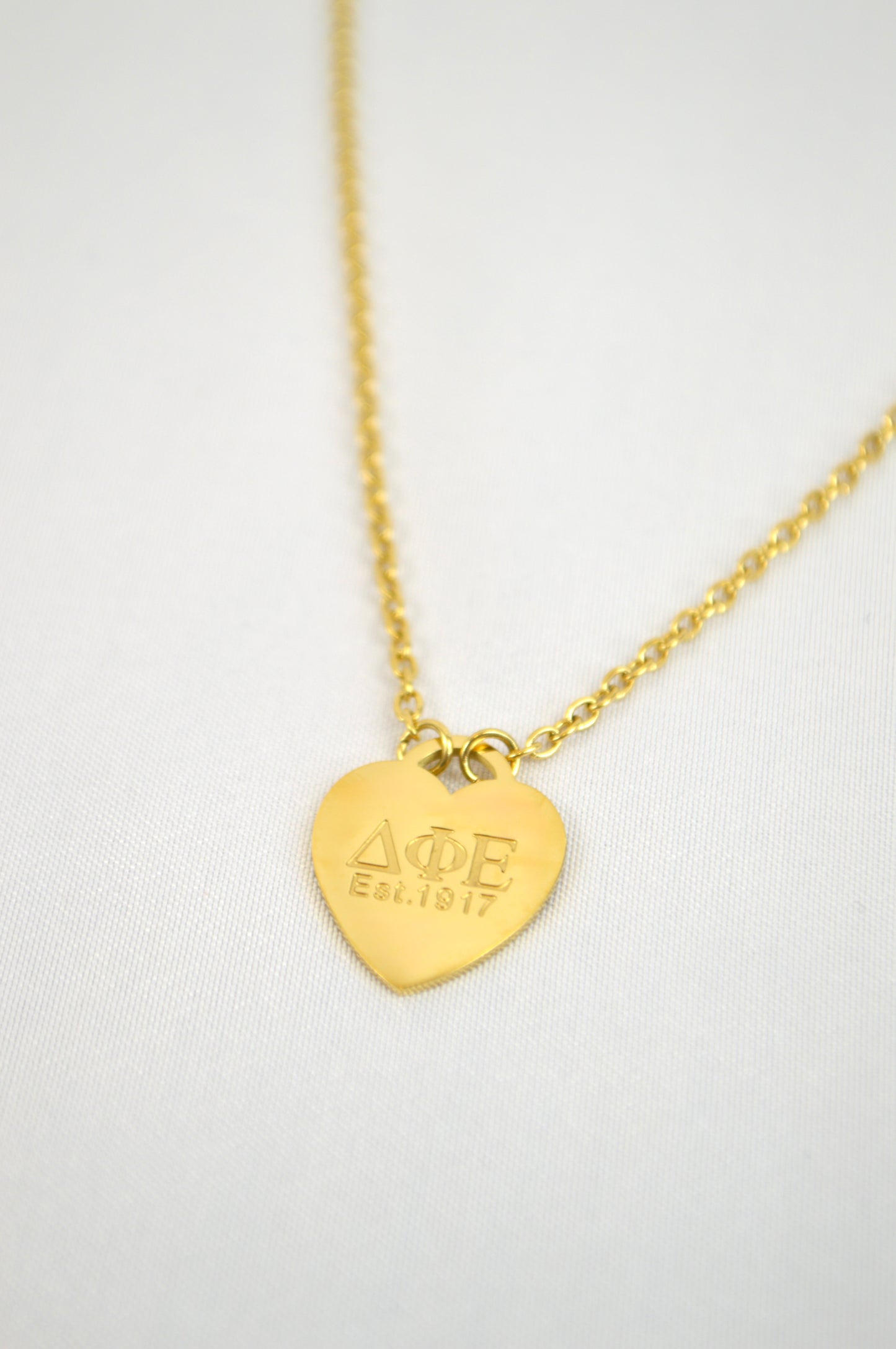 Delta Phi Epsilon Sorority Heart Necklace