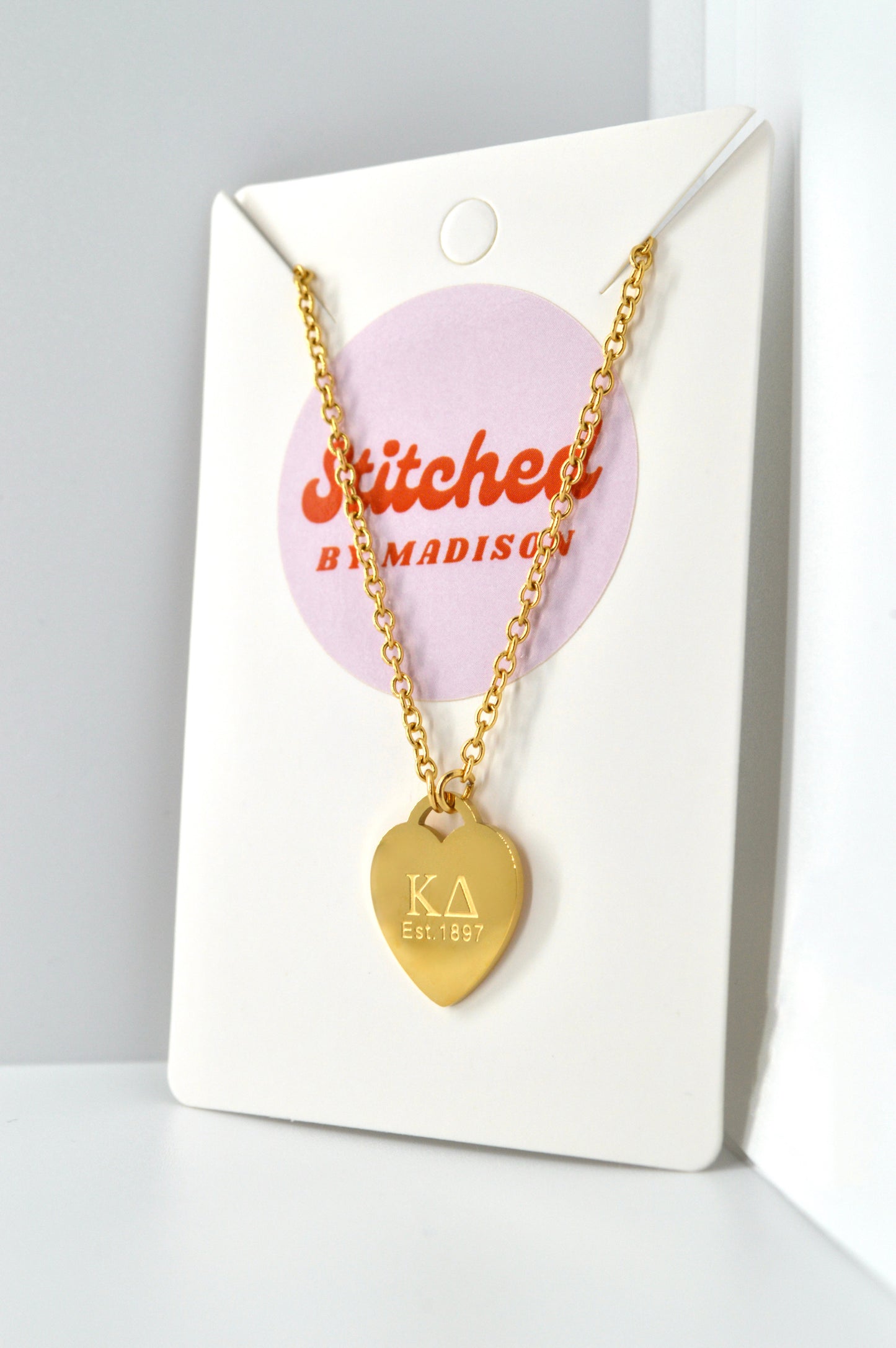 Kappa Delta Sorority Heart Necklace