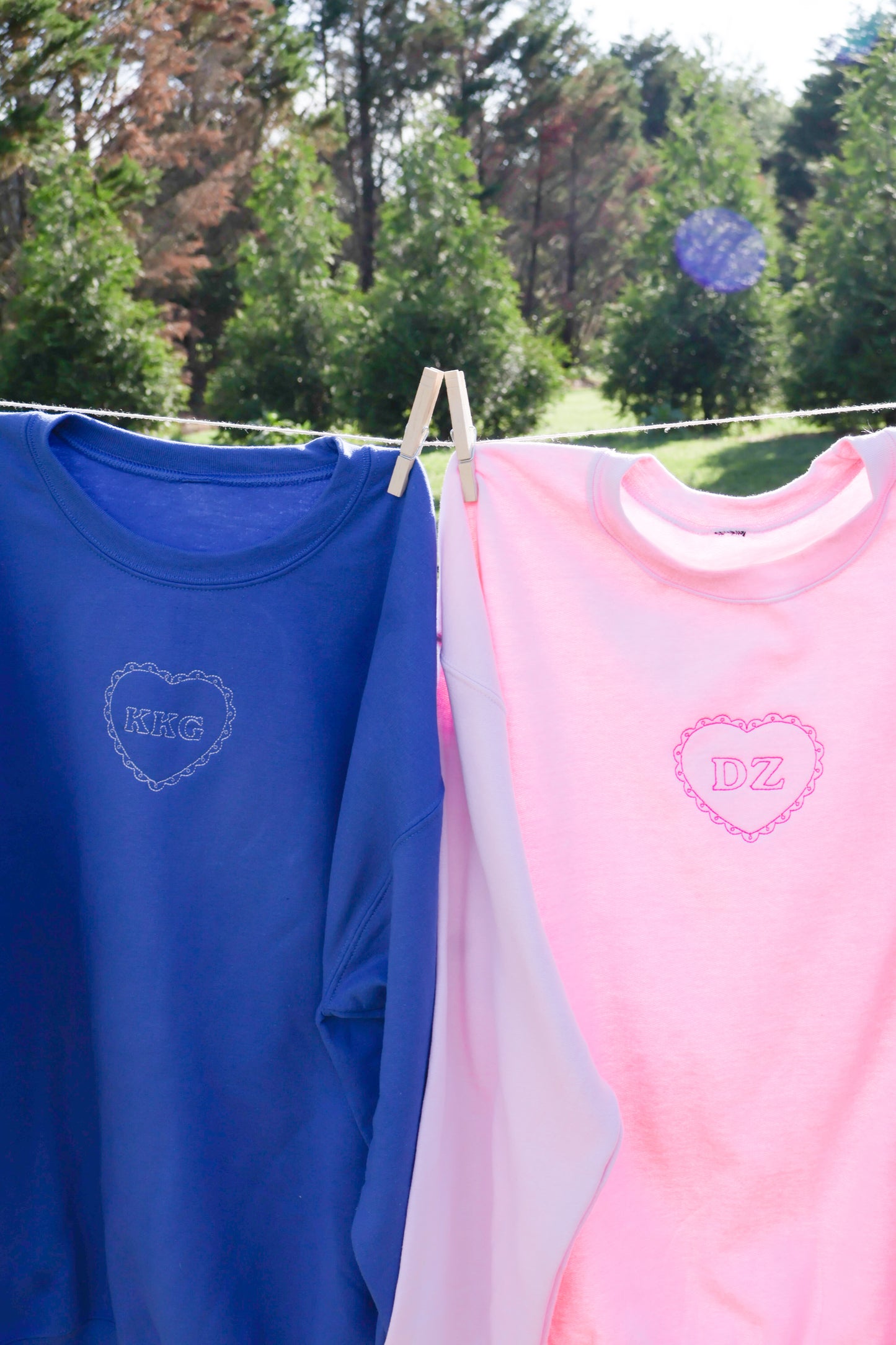 Kappa Kappa Gamma Embroidered Coquette Heart Crewneck