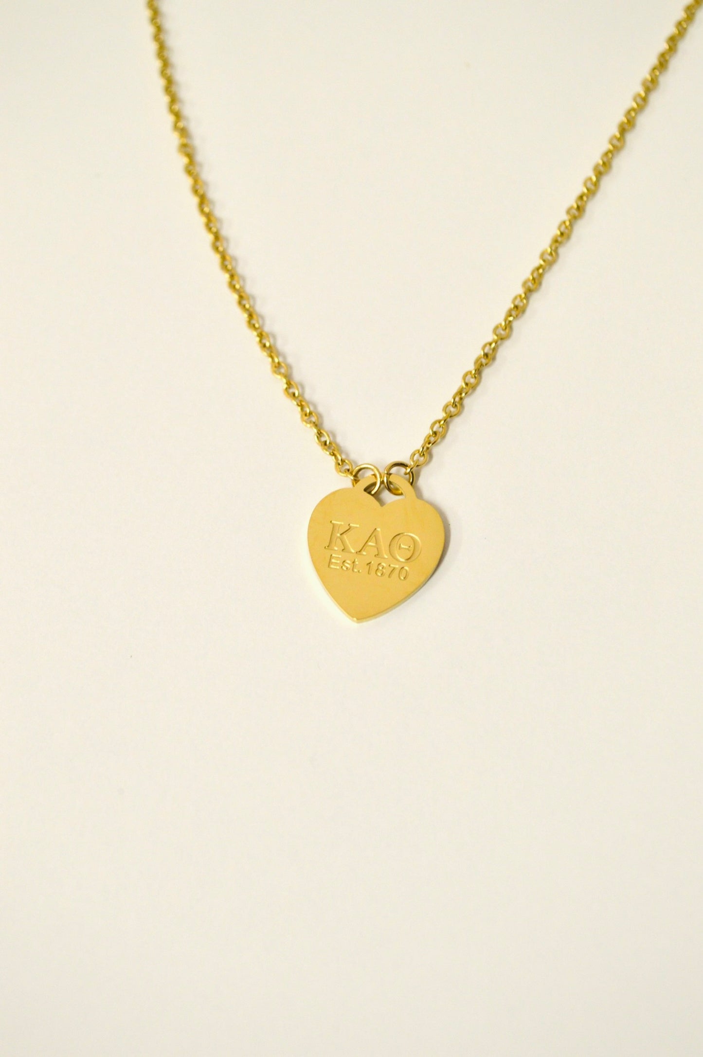 Kappa Alpha Theta Sorority Heart Necklace
