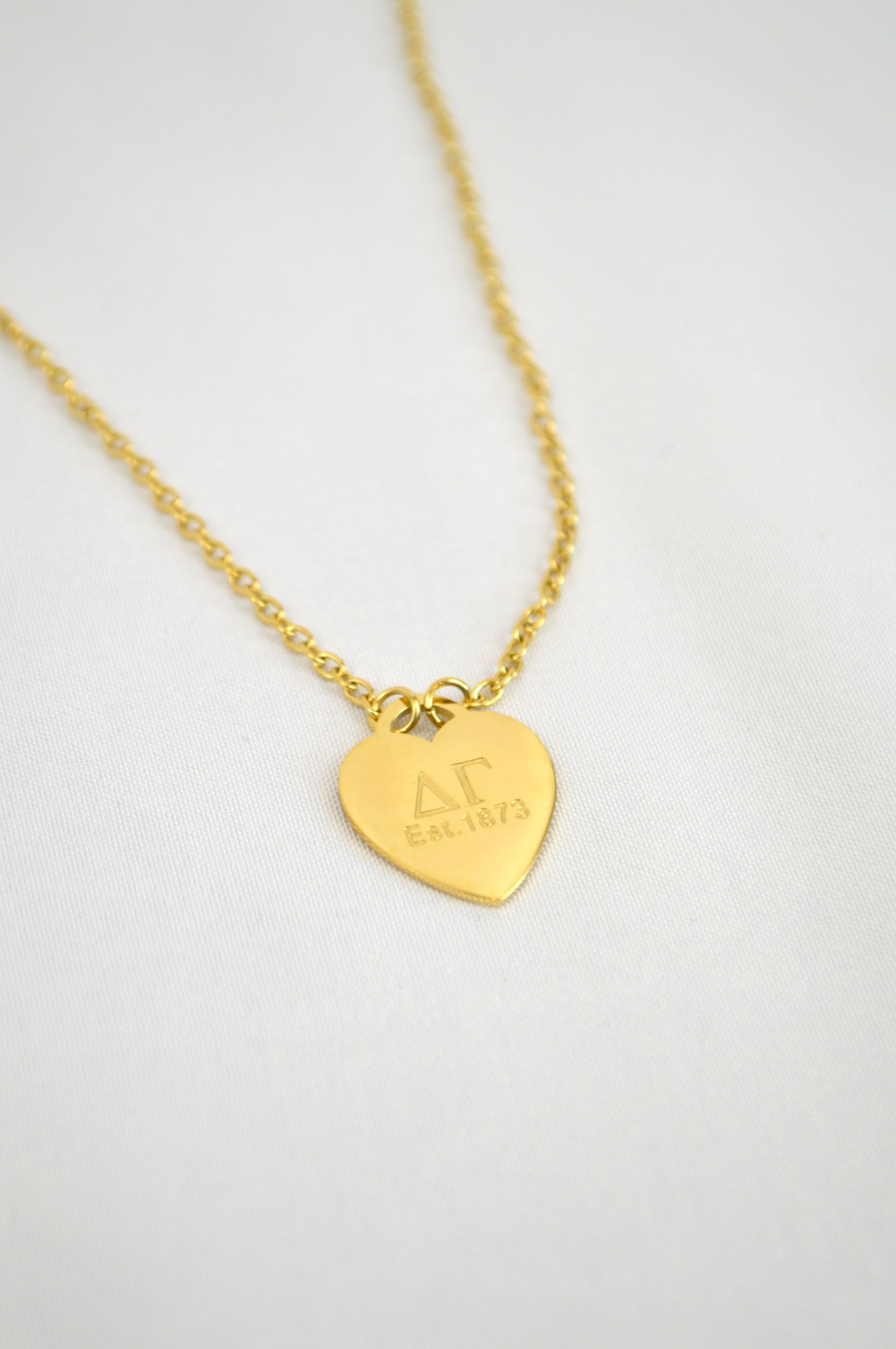 Delta Gamma Sorority Heart Necklace