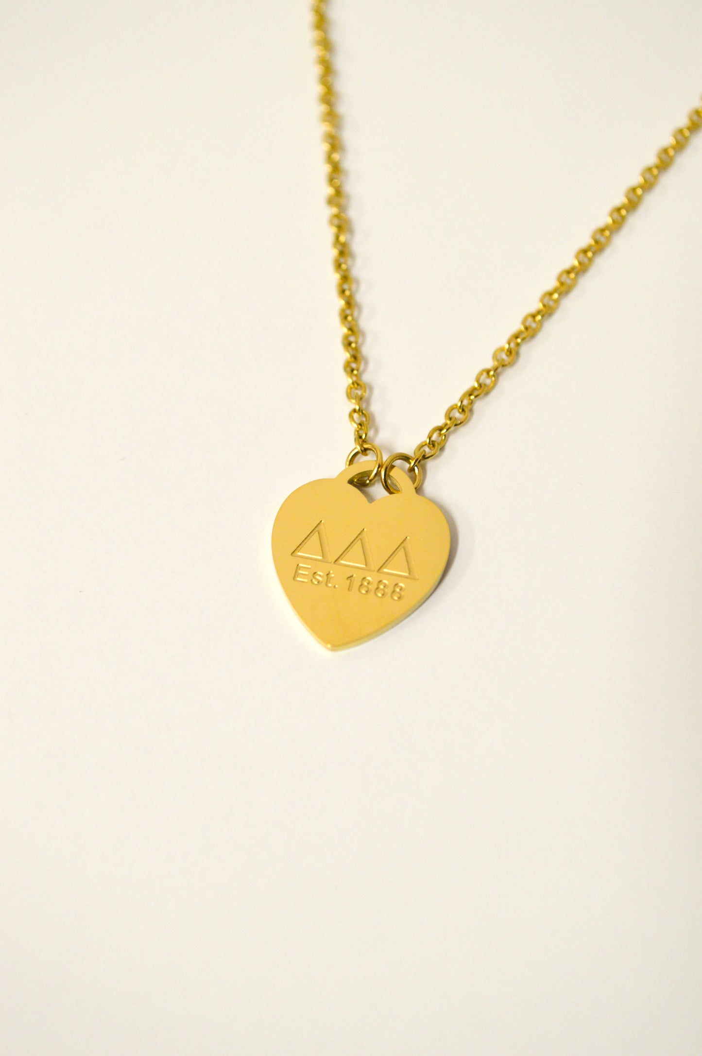 Tri Delta Sorority Heart Necklace