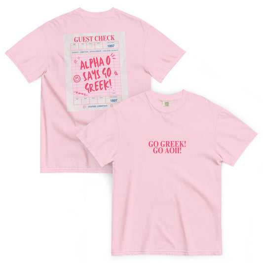 Go Greek Comfort Colors AOII PR Shirt