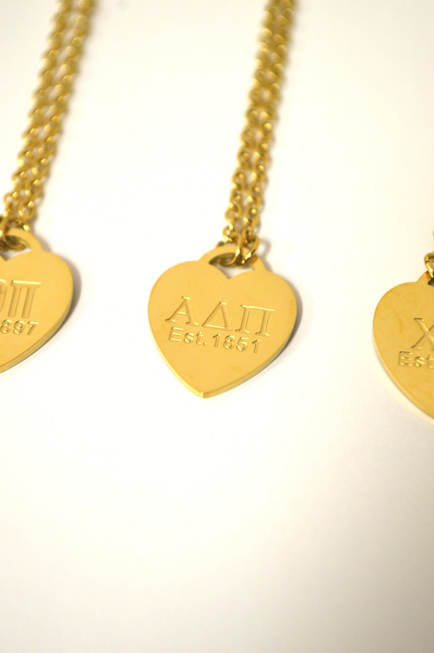Alpha Delta Pi Sorority Heart Necklace