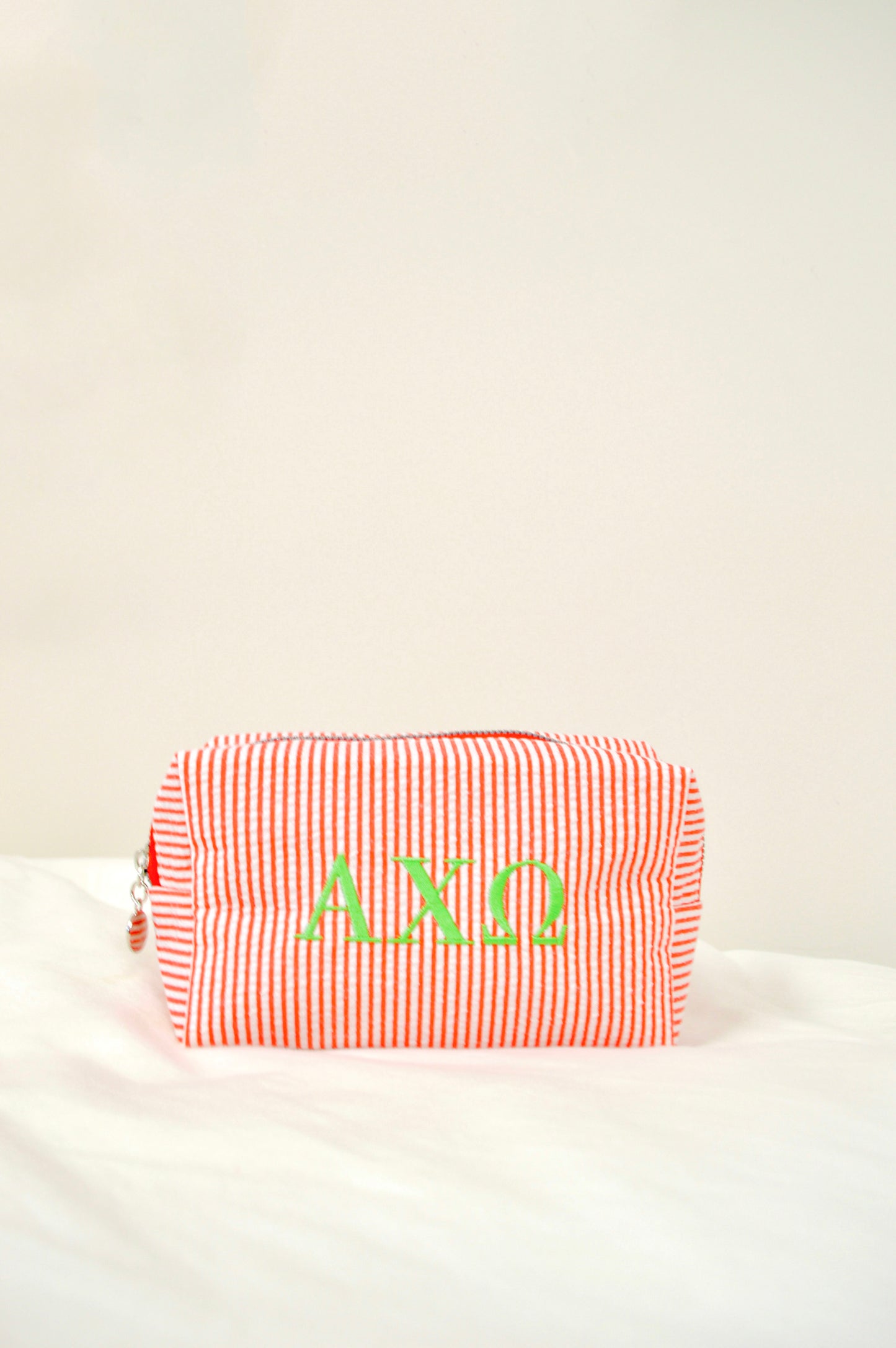 Alpha Chi Omega Embroidered Sorority Cosmetic Bag