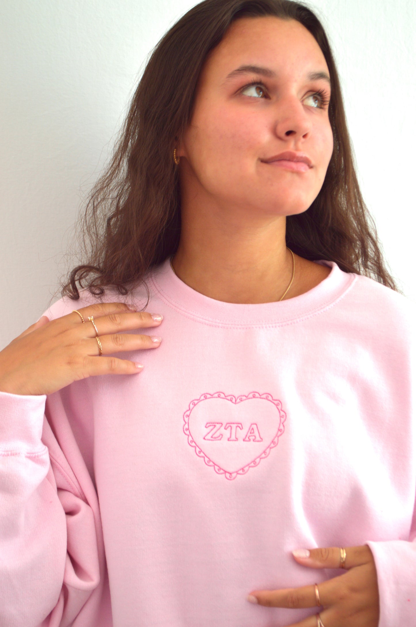 Zeta Tau Alpha heart crewneck