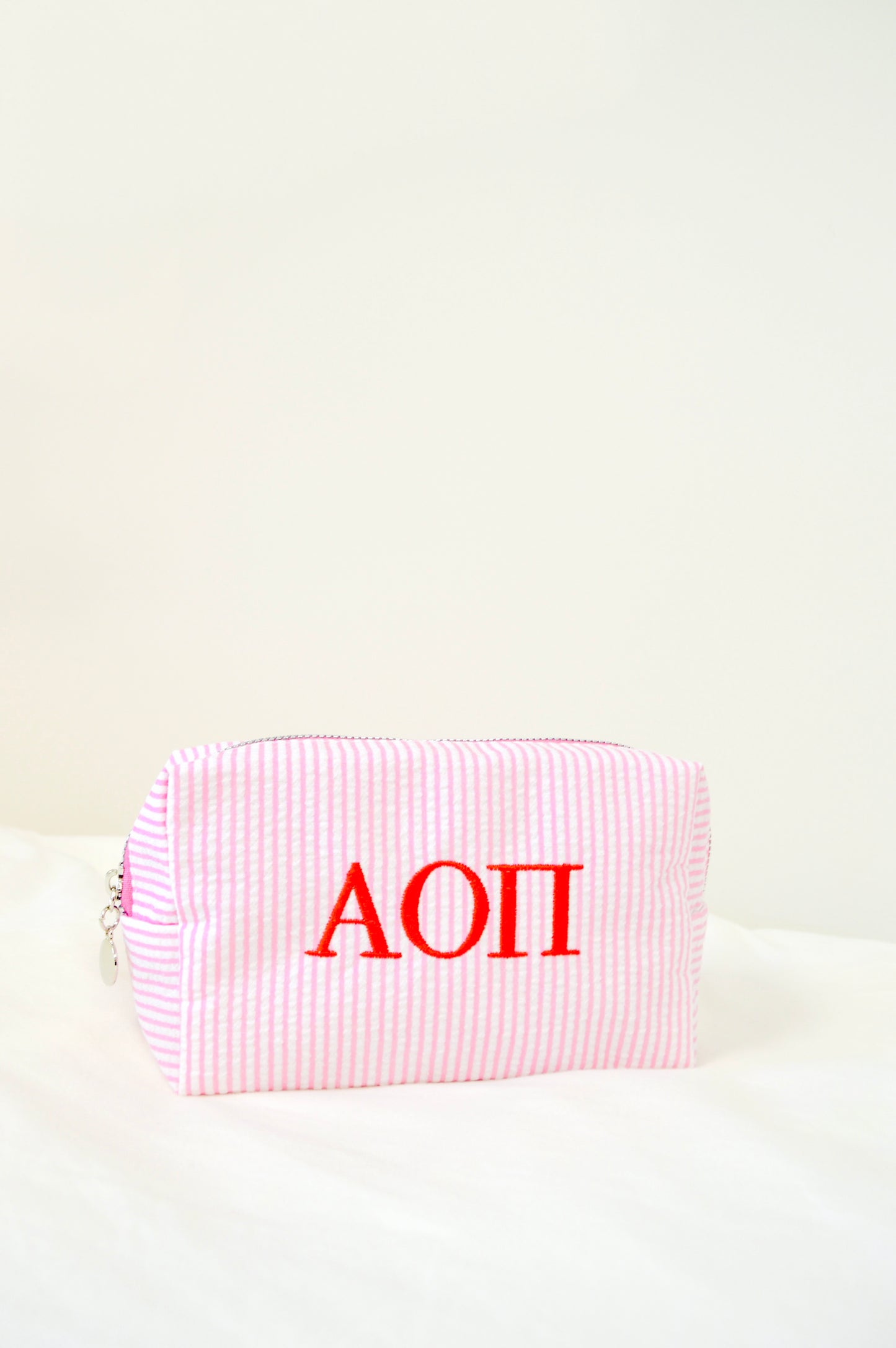 Alpha Omicron Pi Embroidered Sorority Cosmetic Bag