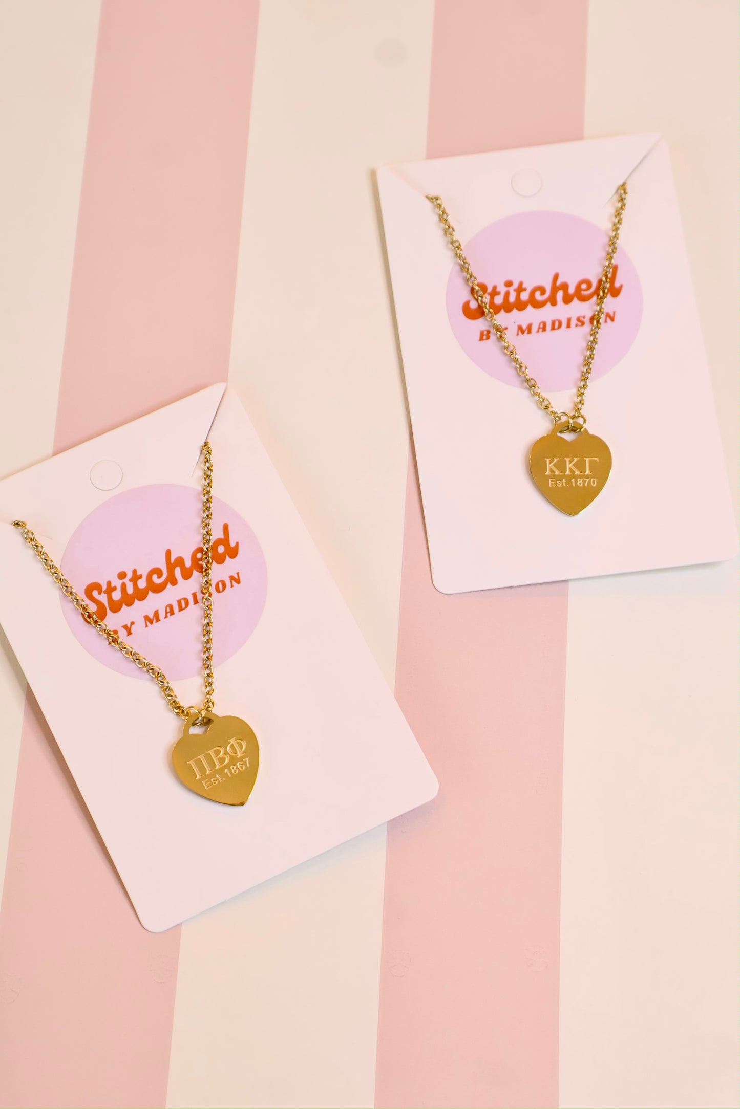 Kappa Kappa Gamma Sorority Heart Necklace