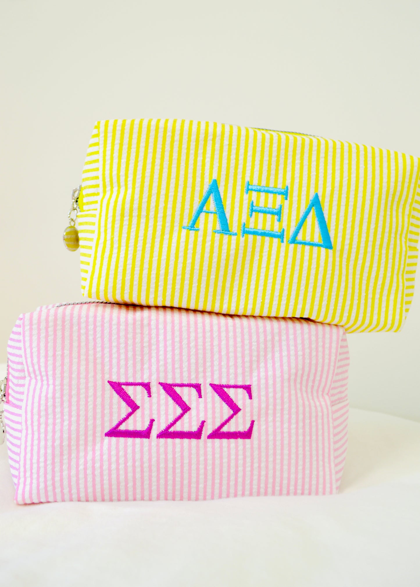 Alpha Xi Delta Embroidered Sorority Cosmetic Bag