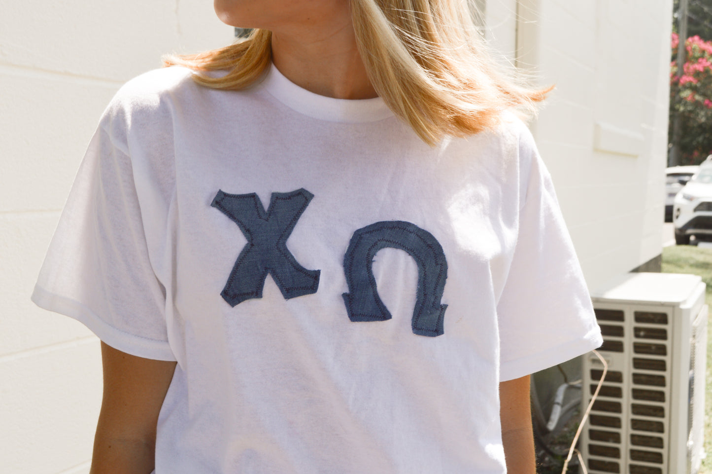 Denim Letters Sorority T-Shirt