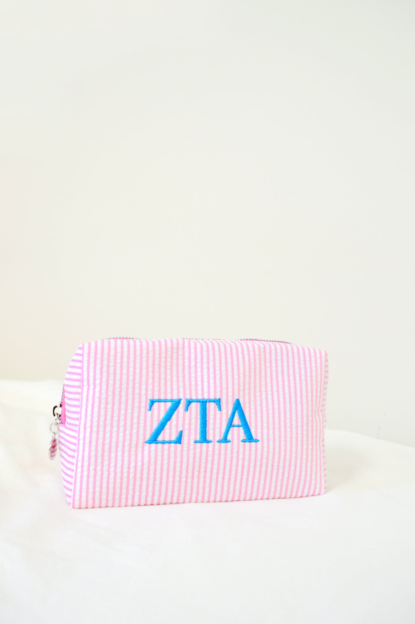 Zeta Tau Alpha Embroidered Sorority Cosmetic Bag
