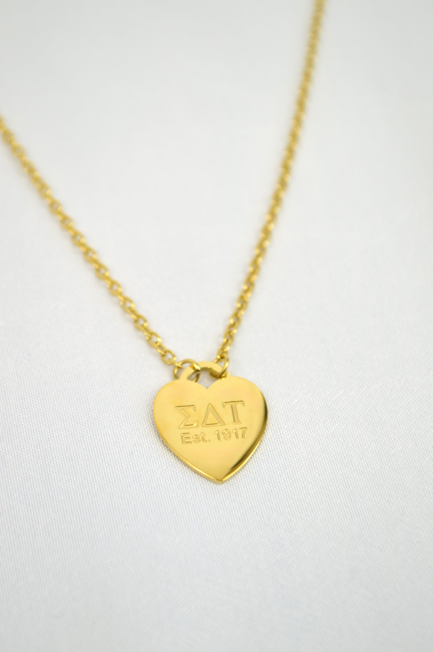 Sigma Delta Tau Sorority Heart Necklace
