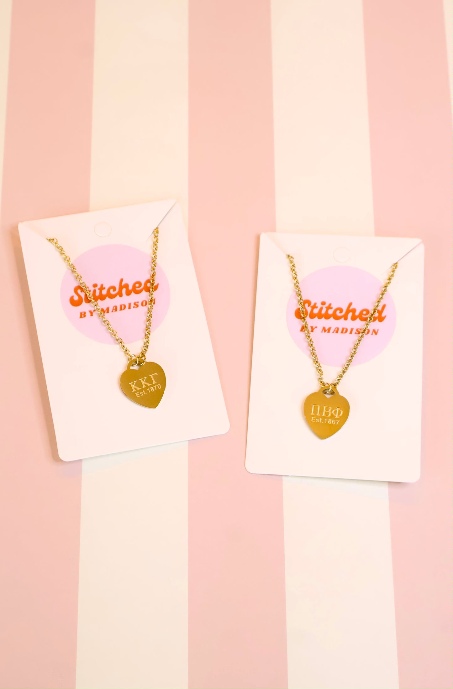 Pi Beta Phi Sorority Heart Necklace