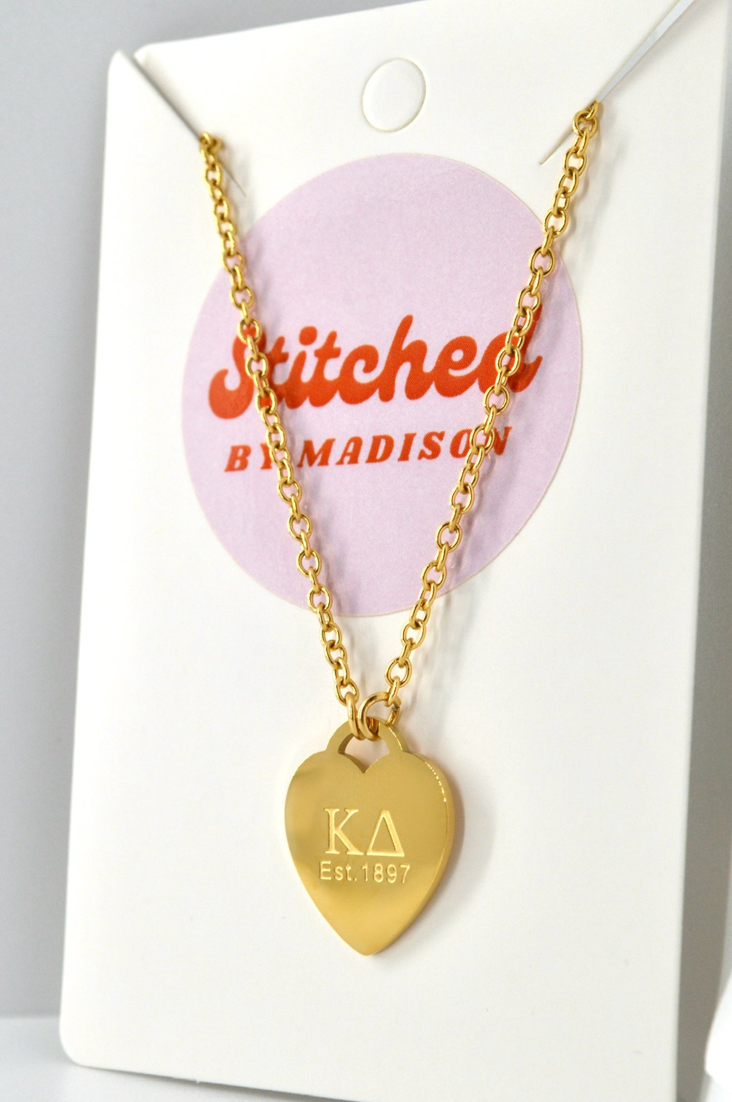 Kappa Delta Sorority Heart Necklace