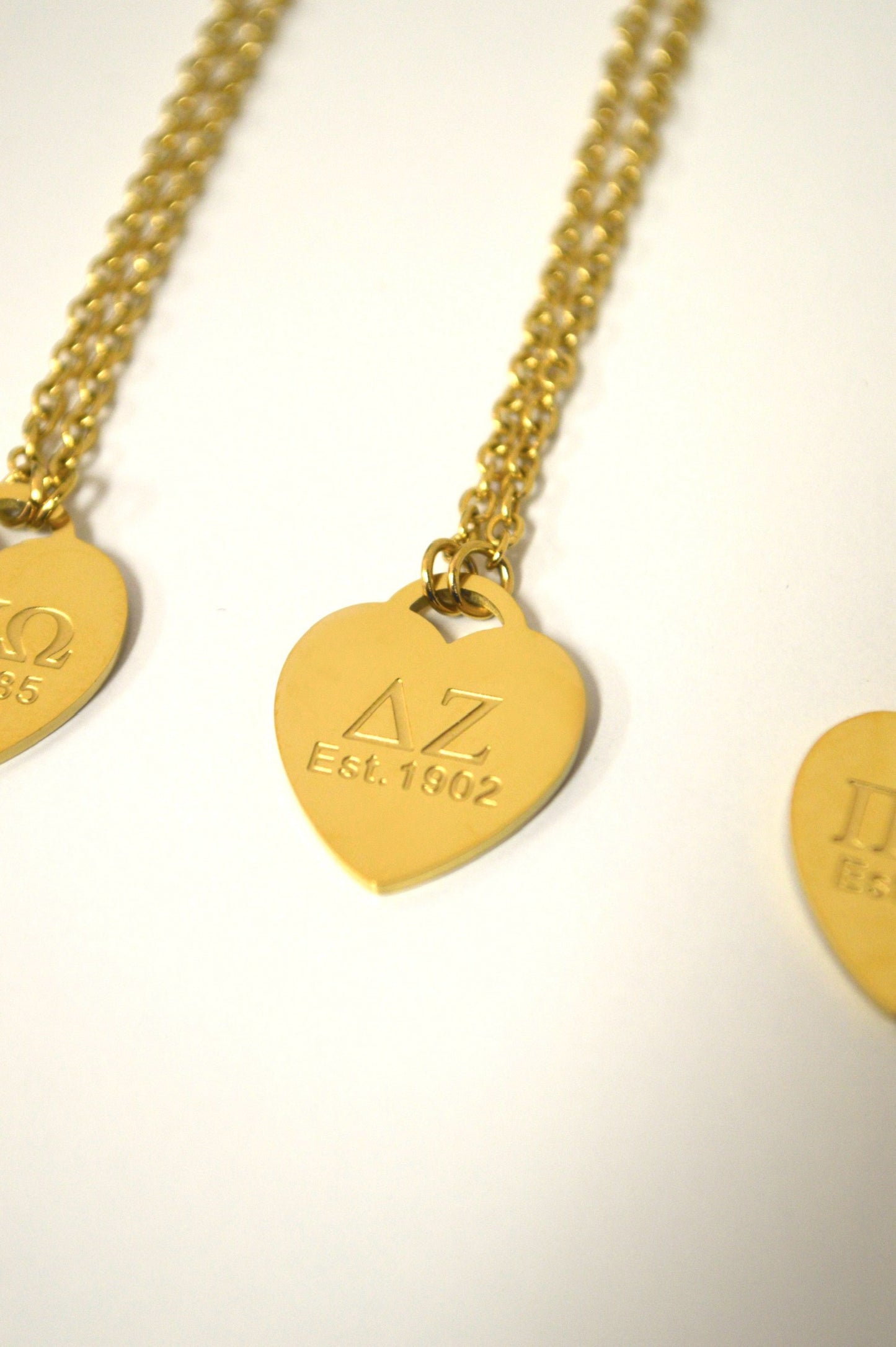 Delta Zeta Sorority Heart Necklace