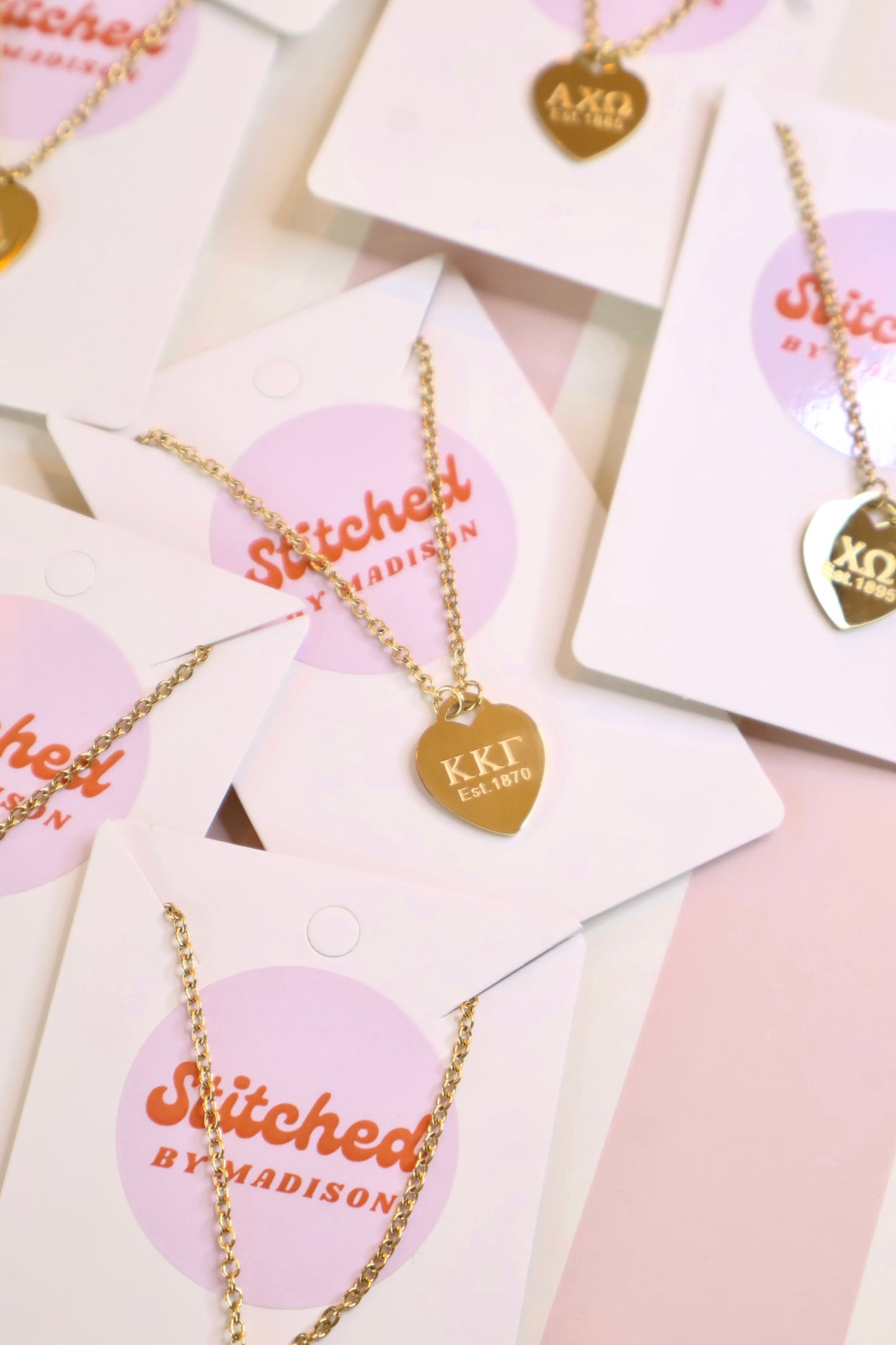 Kappa Kappa Gamma Sorority Heart Necklace